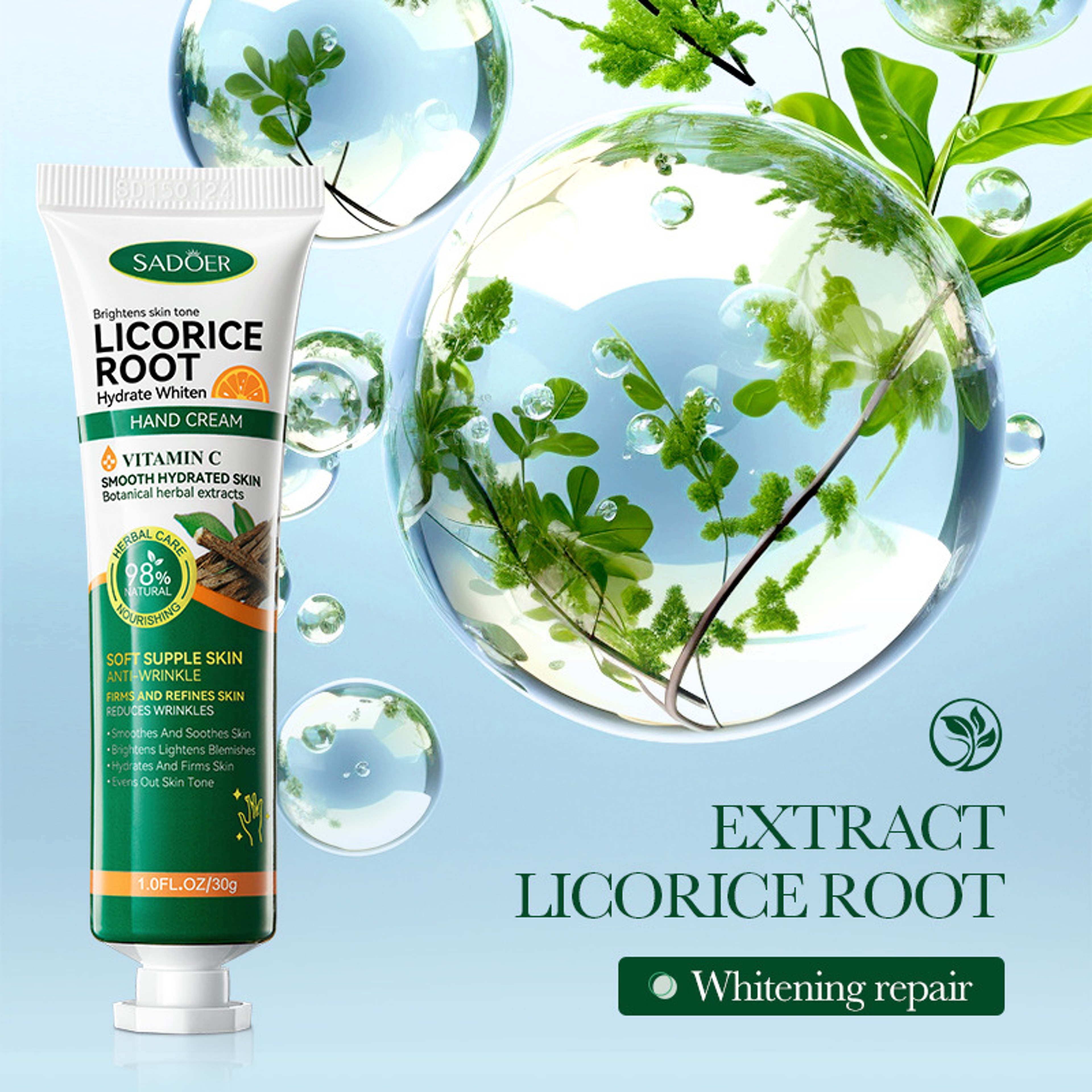 Vitamin C Licorice Hydrating Hands Hand Cream Moisturizing, Nourishing Brightening Skin Care Products, Revitalize Softne – view 4