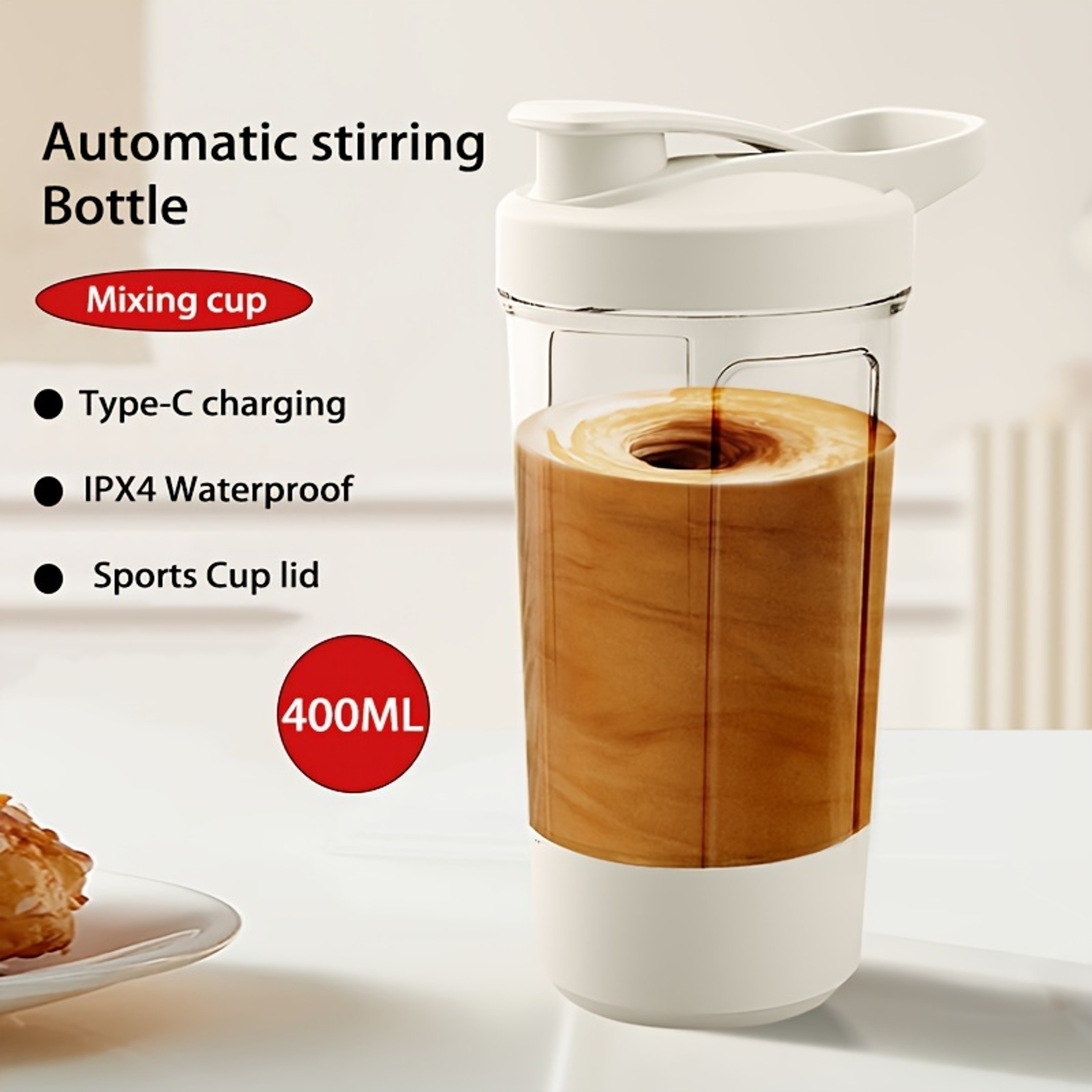 Portable Charging Electric Stirring Cup, Automatic Self Mixing Sports Cup with Electric Stirring – view 1