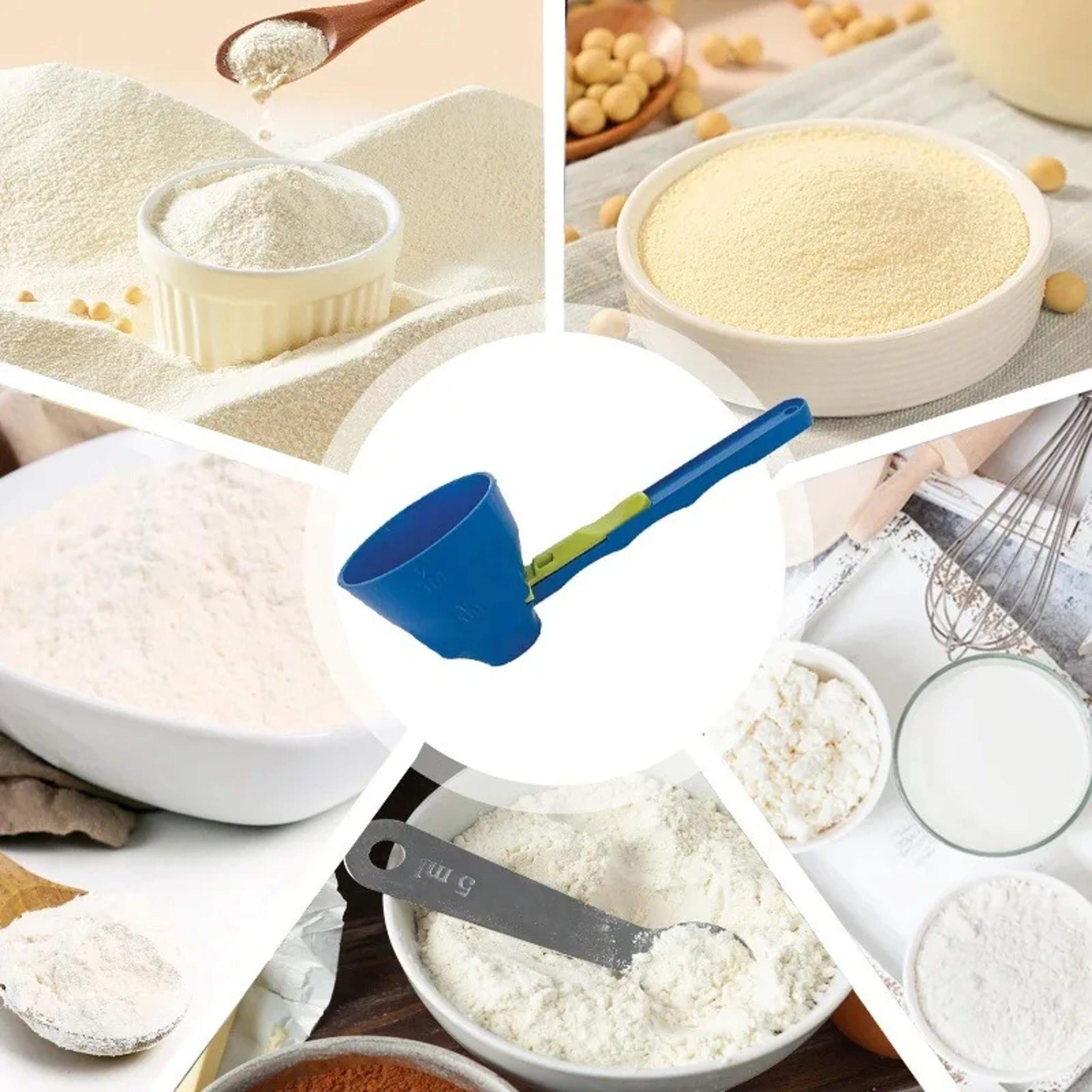 Mess-Free Protein Powder Scoop, Sliding Funnel for Milk Supplements, Kitchen Gadget for All Occasions – view 6