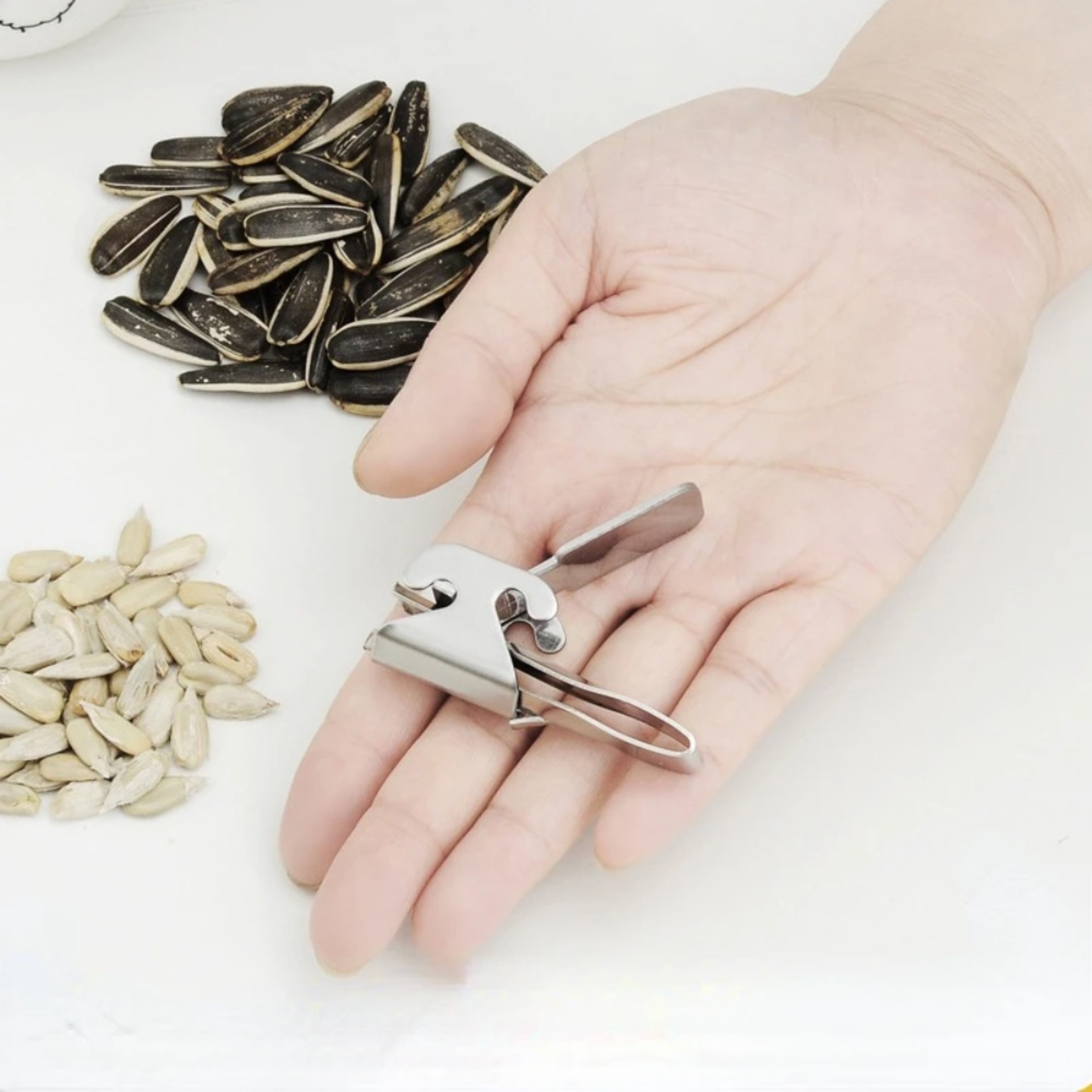 Stainless Steel Melon Seeds Sheller Nuts Opener Plier Clamp Pistachio Walnut Pine Opener Sunflower  5