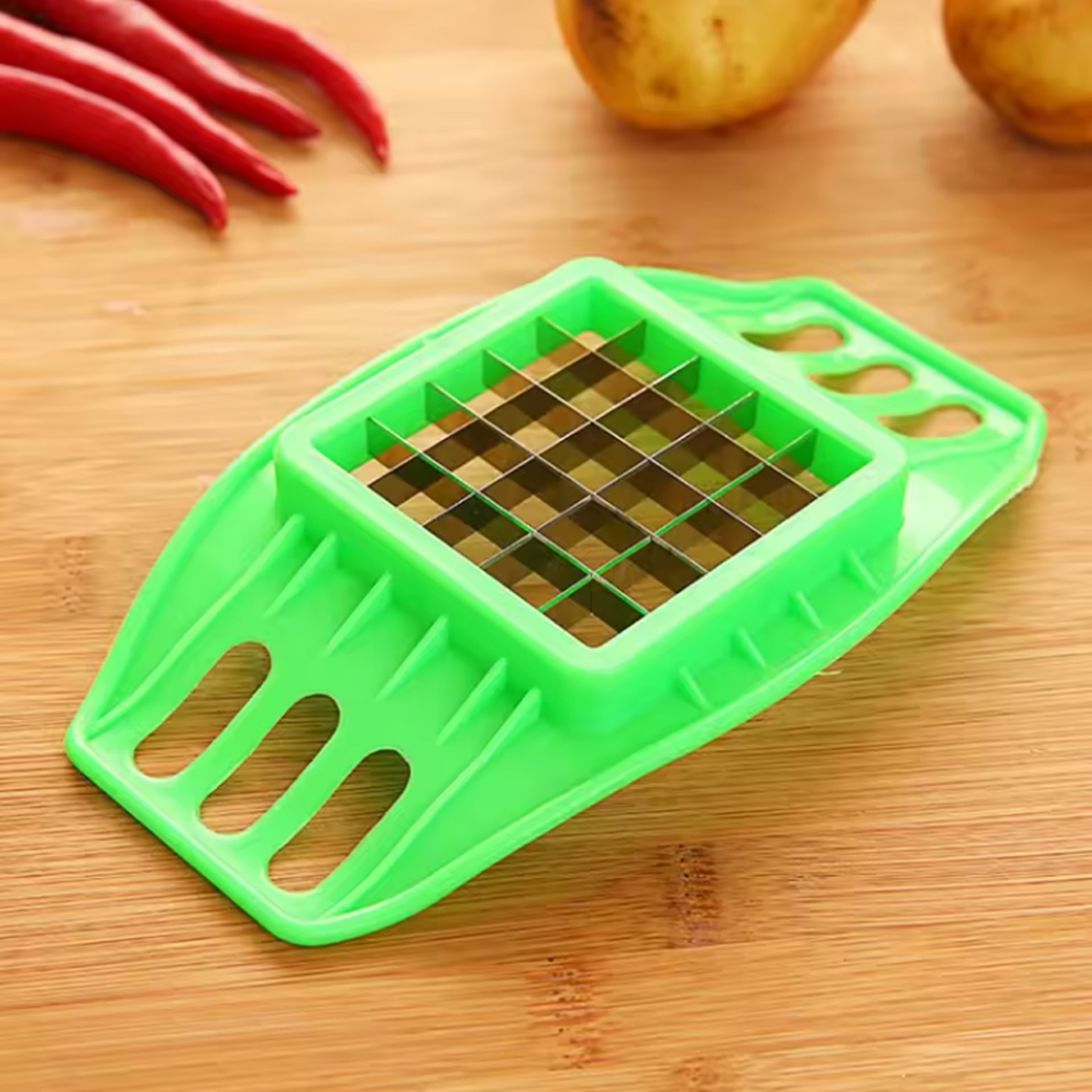 Plastic Kitchen Handheld Potato Slicer Tomato Cutter Tool Lemon Cutting Cooking Kitchen Accessories 6