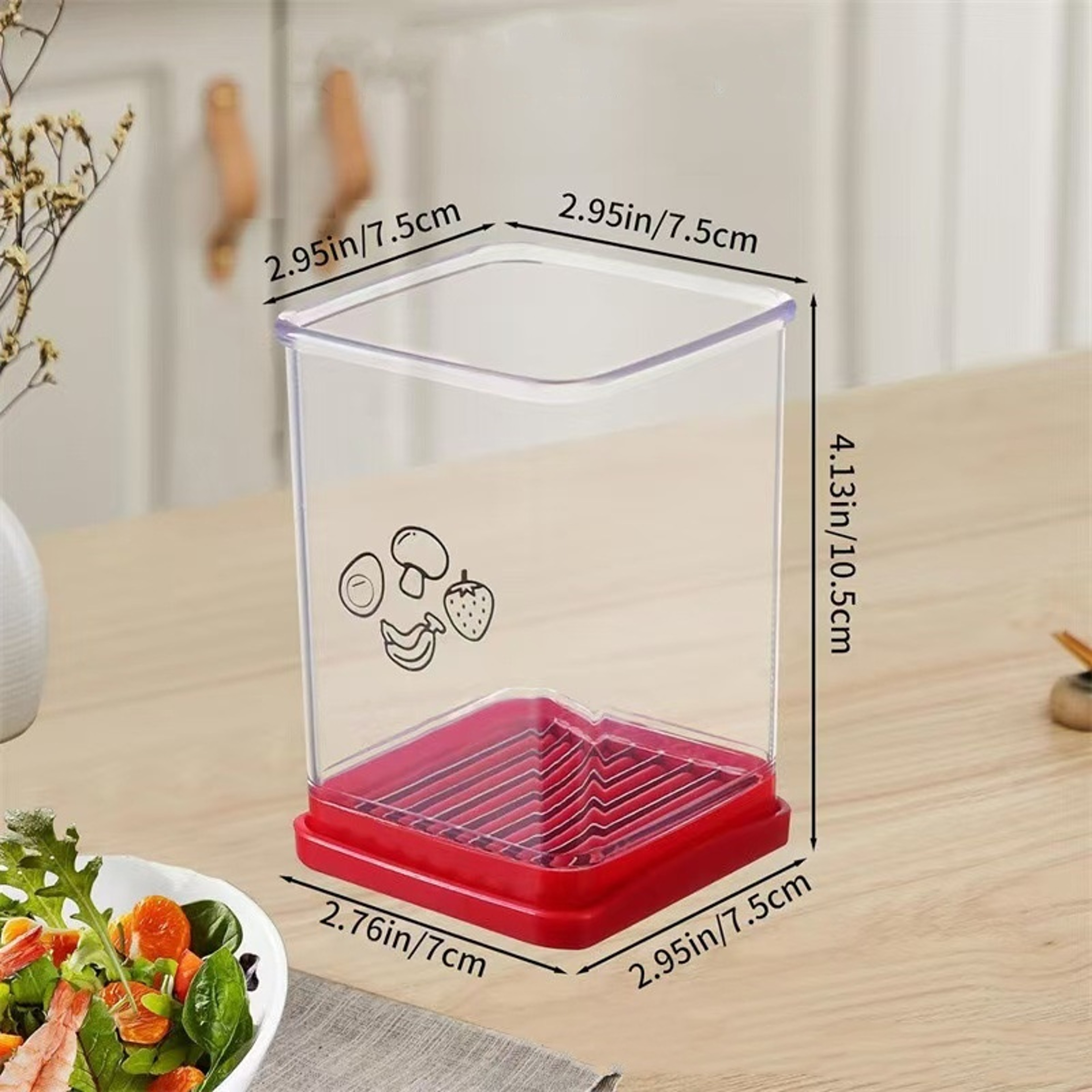 Stainless Steel Fruit Slicer, Apple, Strawberry, Banana Cutter, Push-Down Corer Wedger for Easy Fruit Preparation – view 4