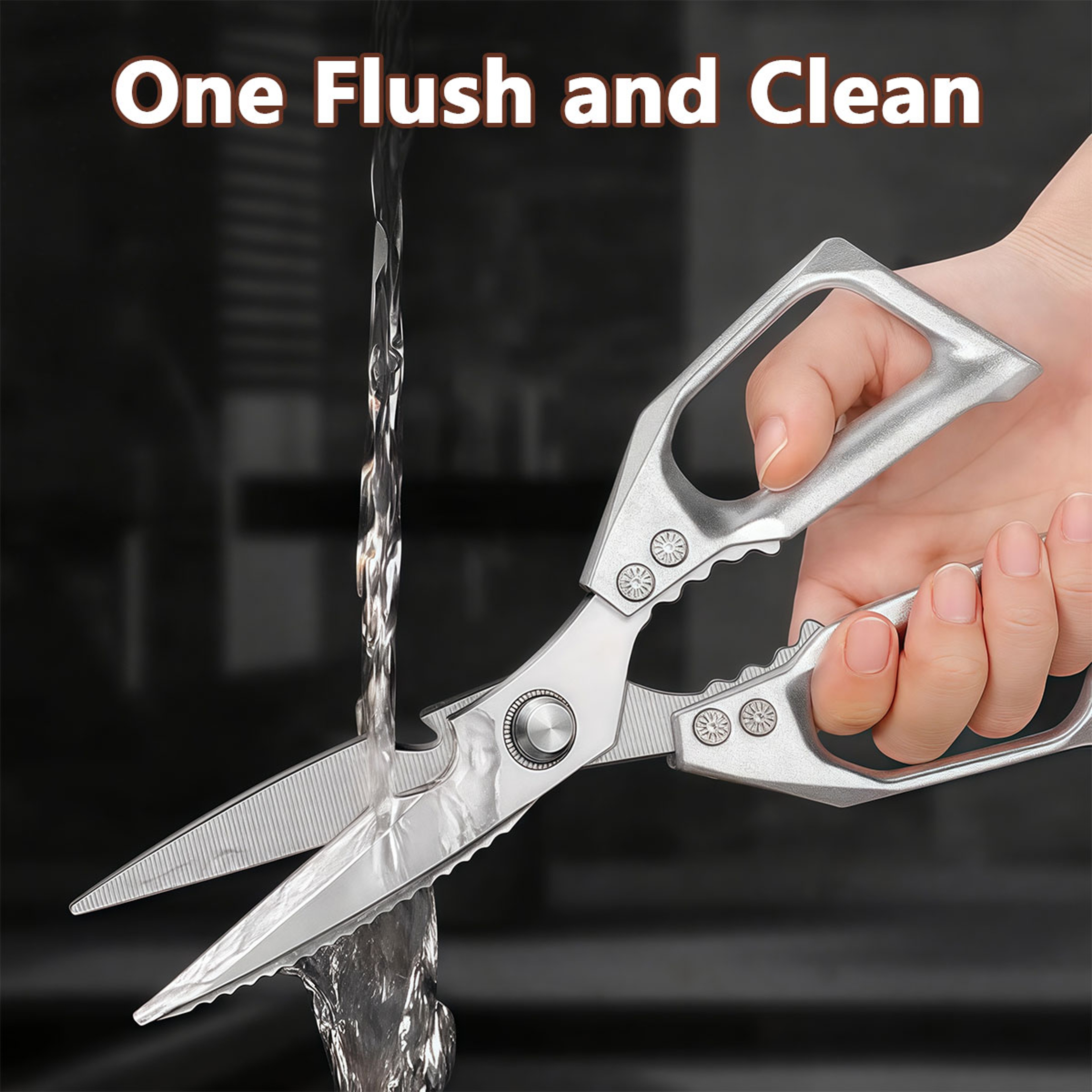 Stainless Steel Kitchen Shears Multifunctional Kitchen Tools For Cutting Meat Fish Vegetables Food  2