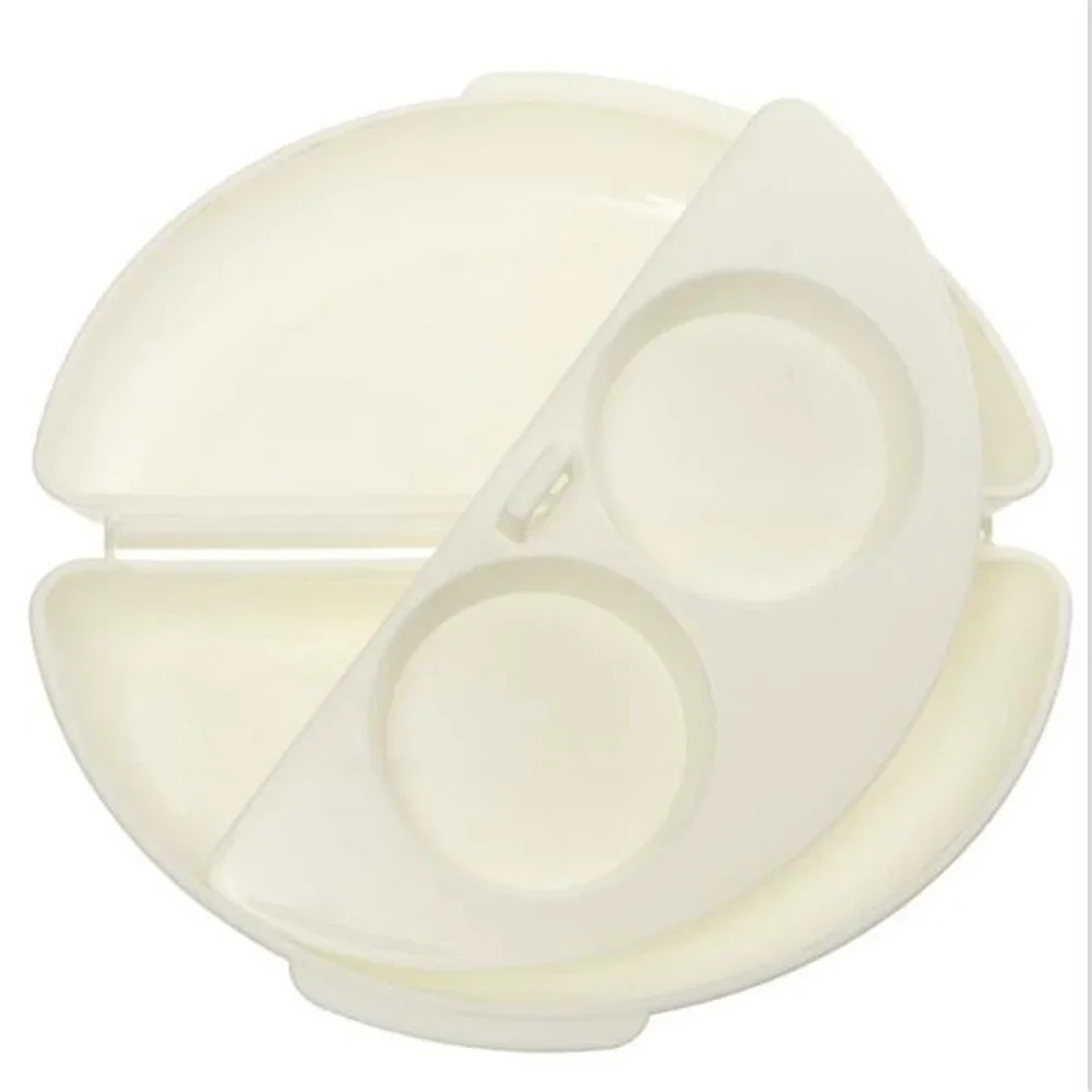 Useful White Microwave Omelette Egg Maker Tray, Non-toxic Silicone Egg Poacher, Steamer Box for Easy Cooking – view 4