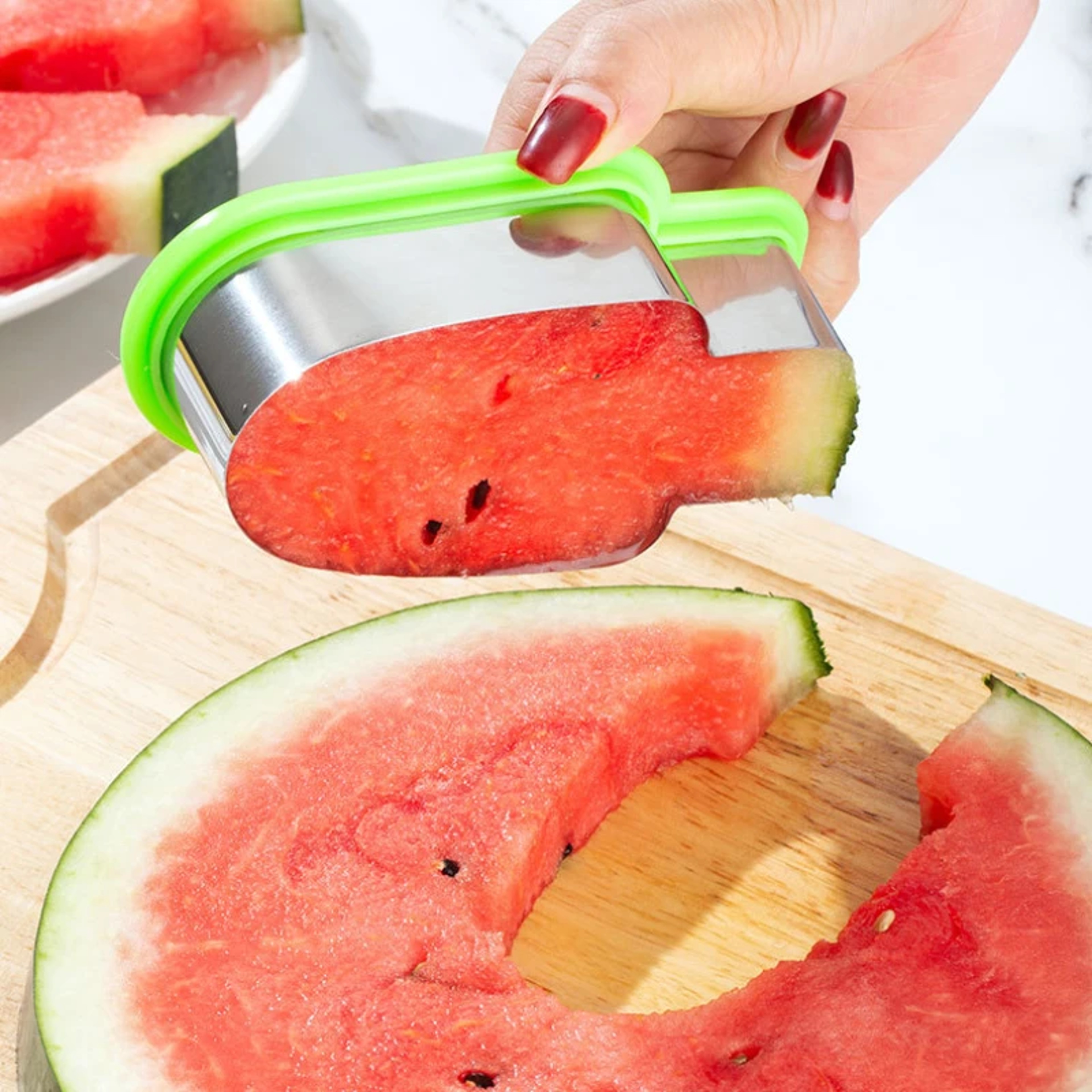 TreeCut Stainless Steel Watermelon Slicer & Fruit Cutter Tool – view 2