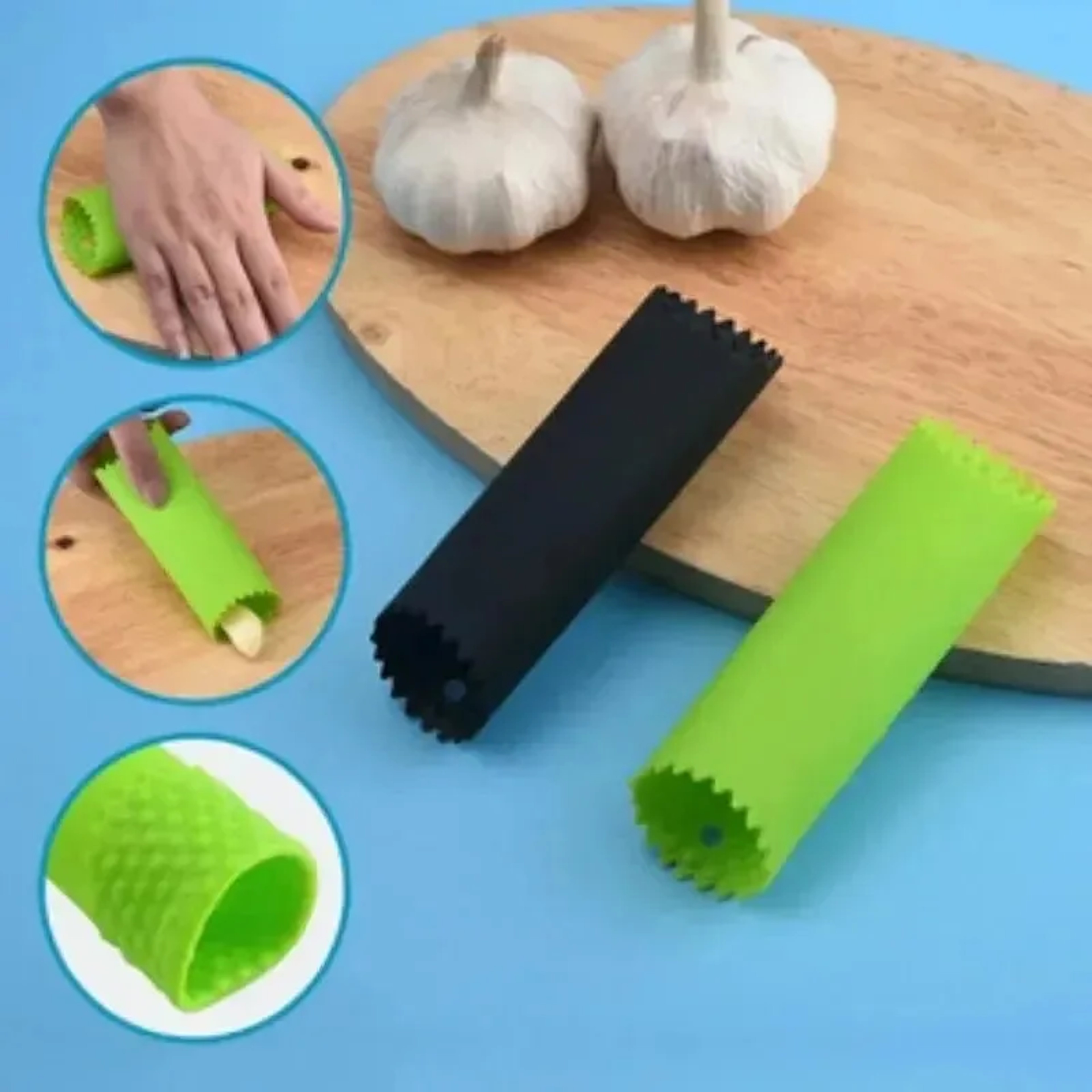 Premium Silicone Garlic Peeler Tube Easy Odor Free Garlic Stripping & Kitchen Garlic Tool – view 3