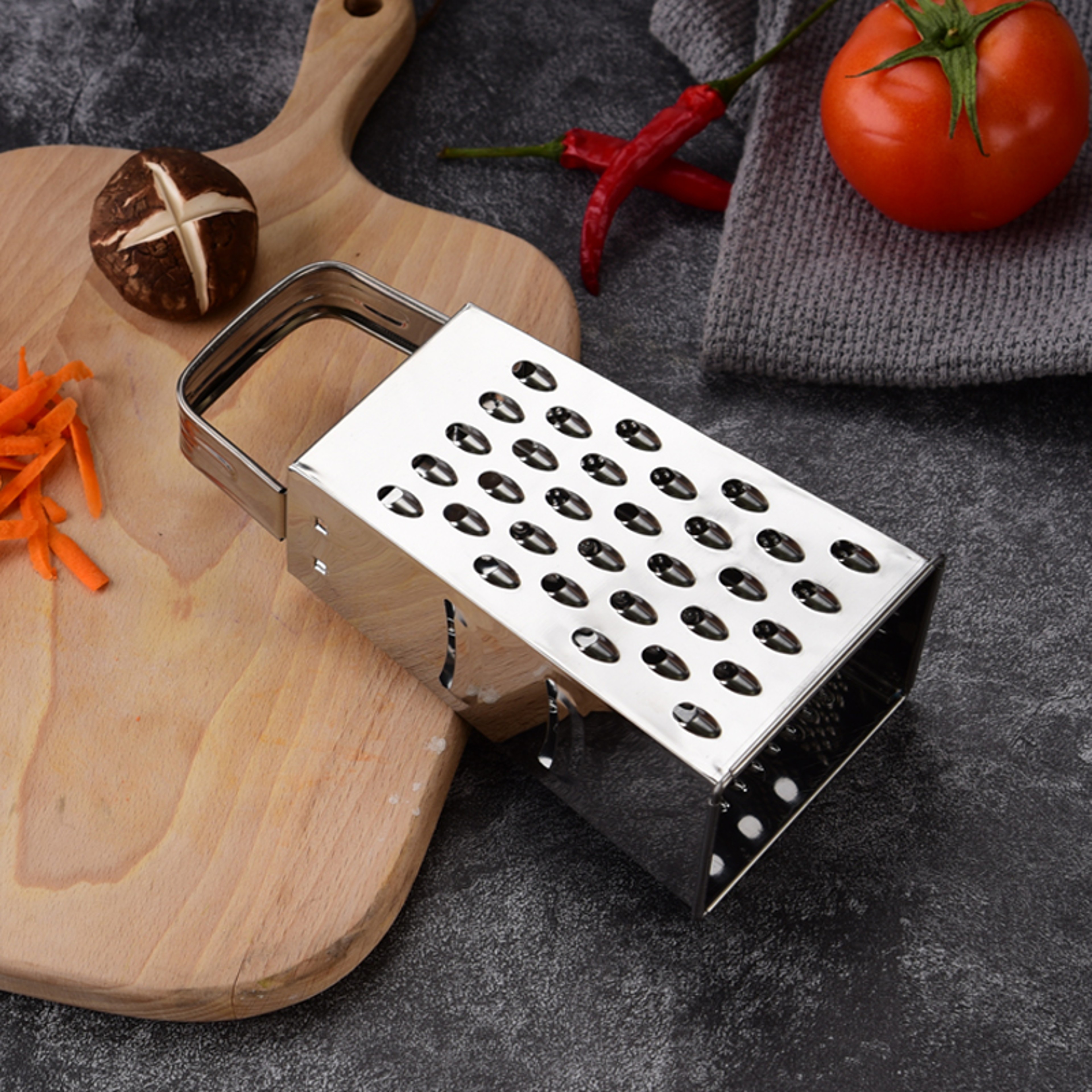 4 Sided Stainless Steel Box Grater  Vegetable Slicer For Cheese Fruits  Potatoes 3