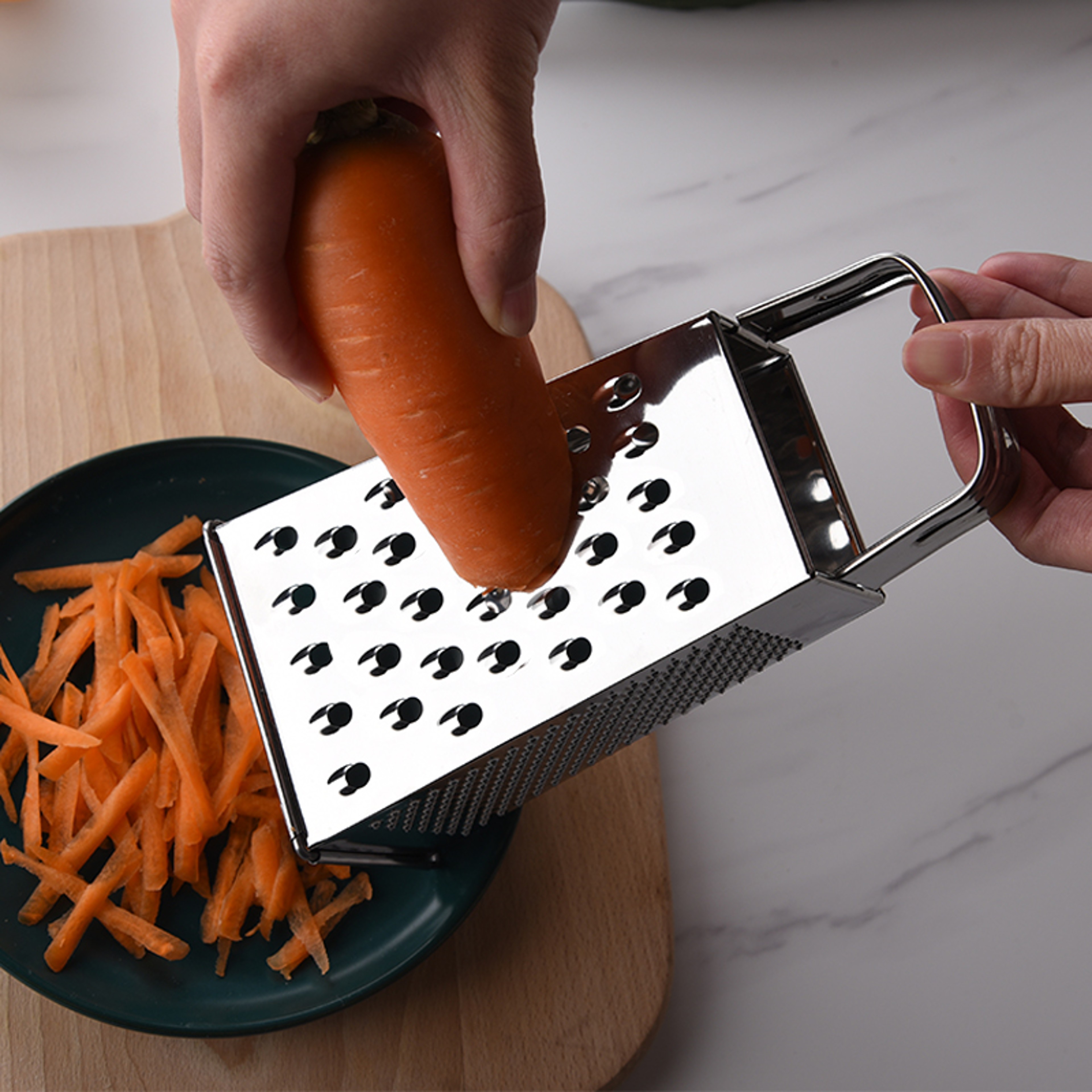 4 Sided Stainless Steel Box Grater  Vegetable Slicer For Cheese Fruits  Potatoes 4