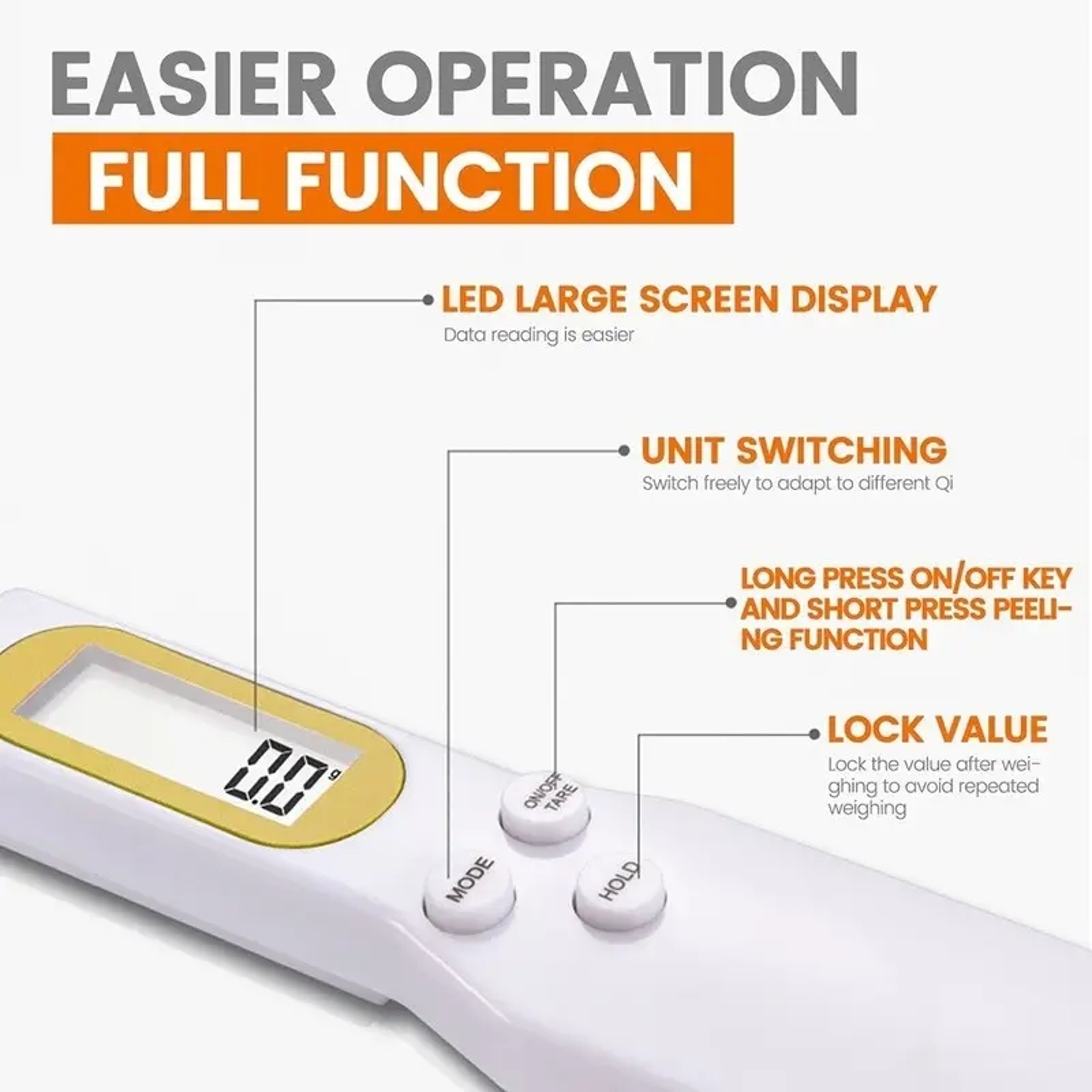 Precision Mini Digital Kitchen Scale & Spoon High Accuracy – view 5