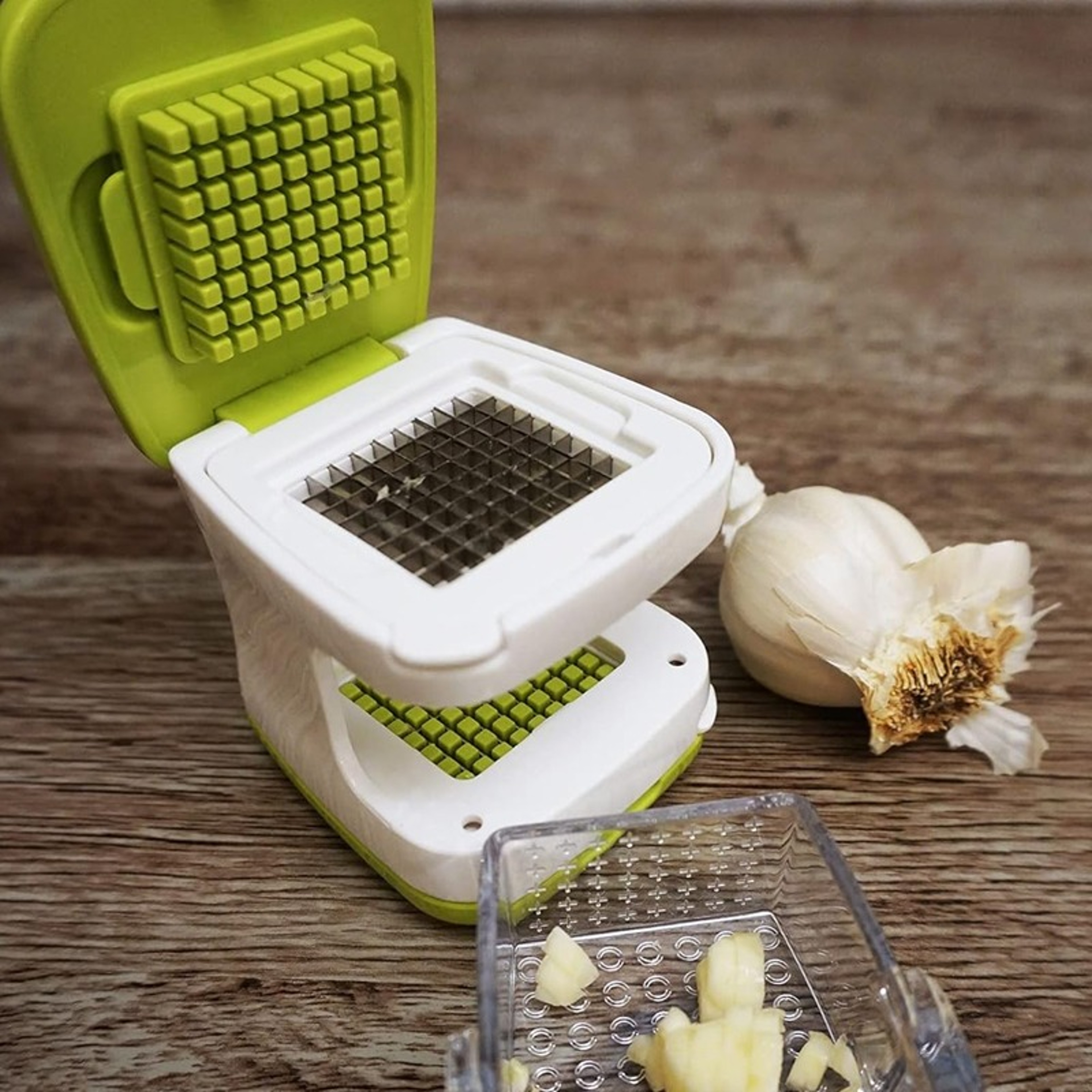 Compact Kitchen Garlic & Vegetable Cutter Presser Tool Quick Chop, Crush & Slice – view 7