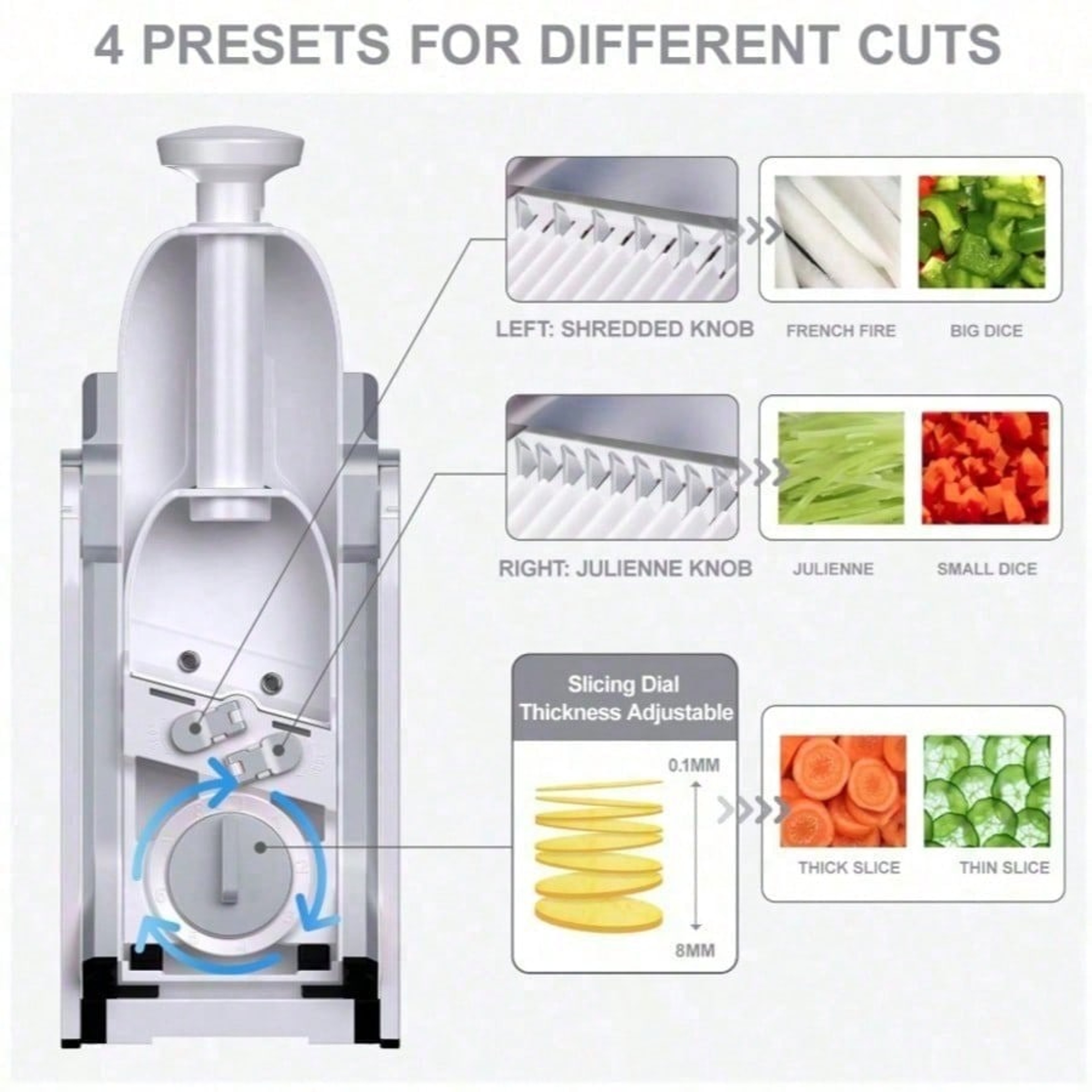 Manual Vegetable Chopper With Hand Guard Potato  Garlic Slicer Kitchen Cutter 5