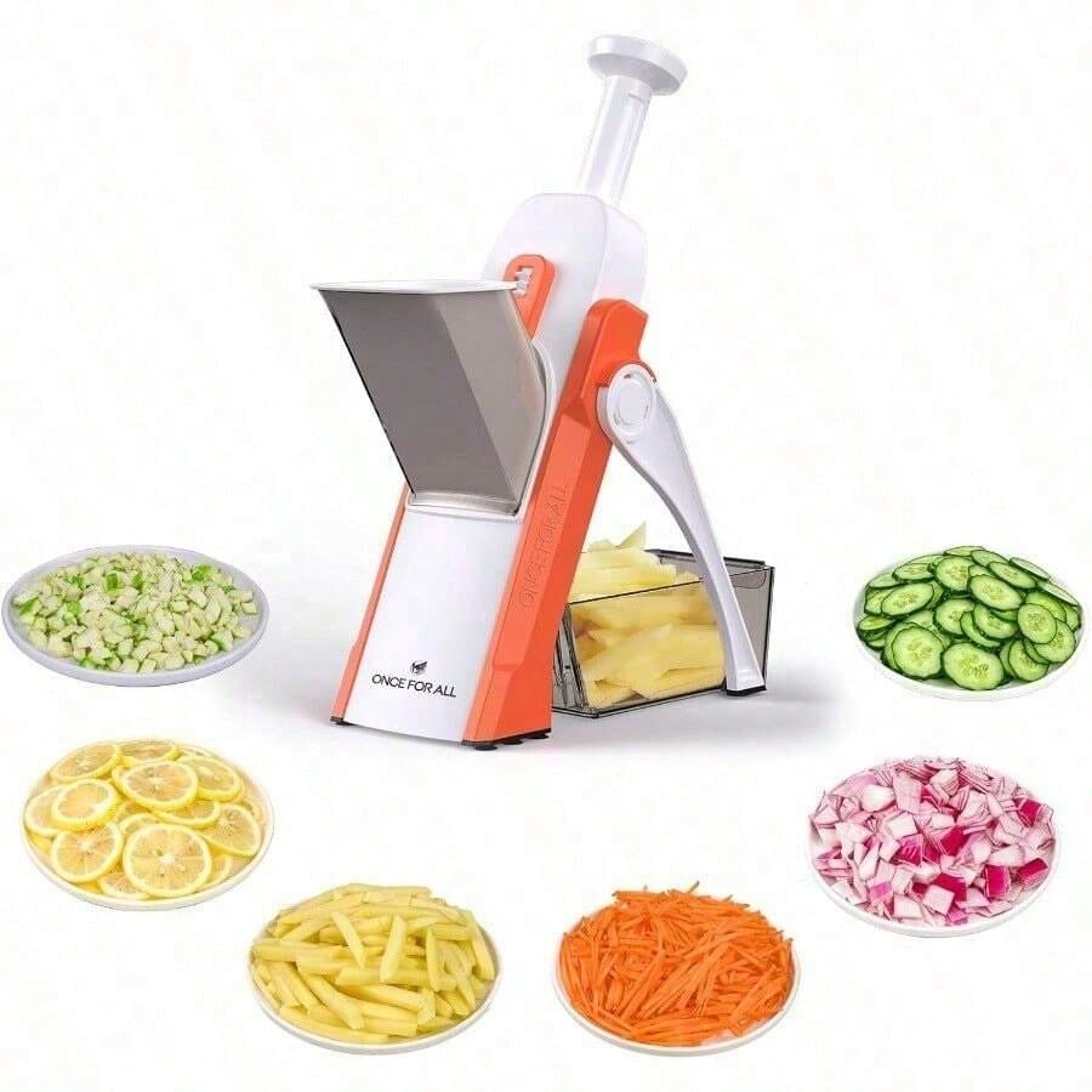 Manual Vegetable Chopper With Hand Guard Potato  Garlic Slicer Kitchen Cutter 7