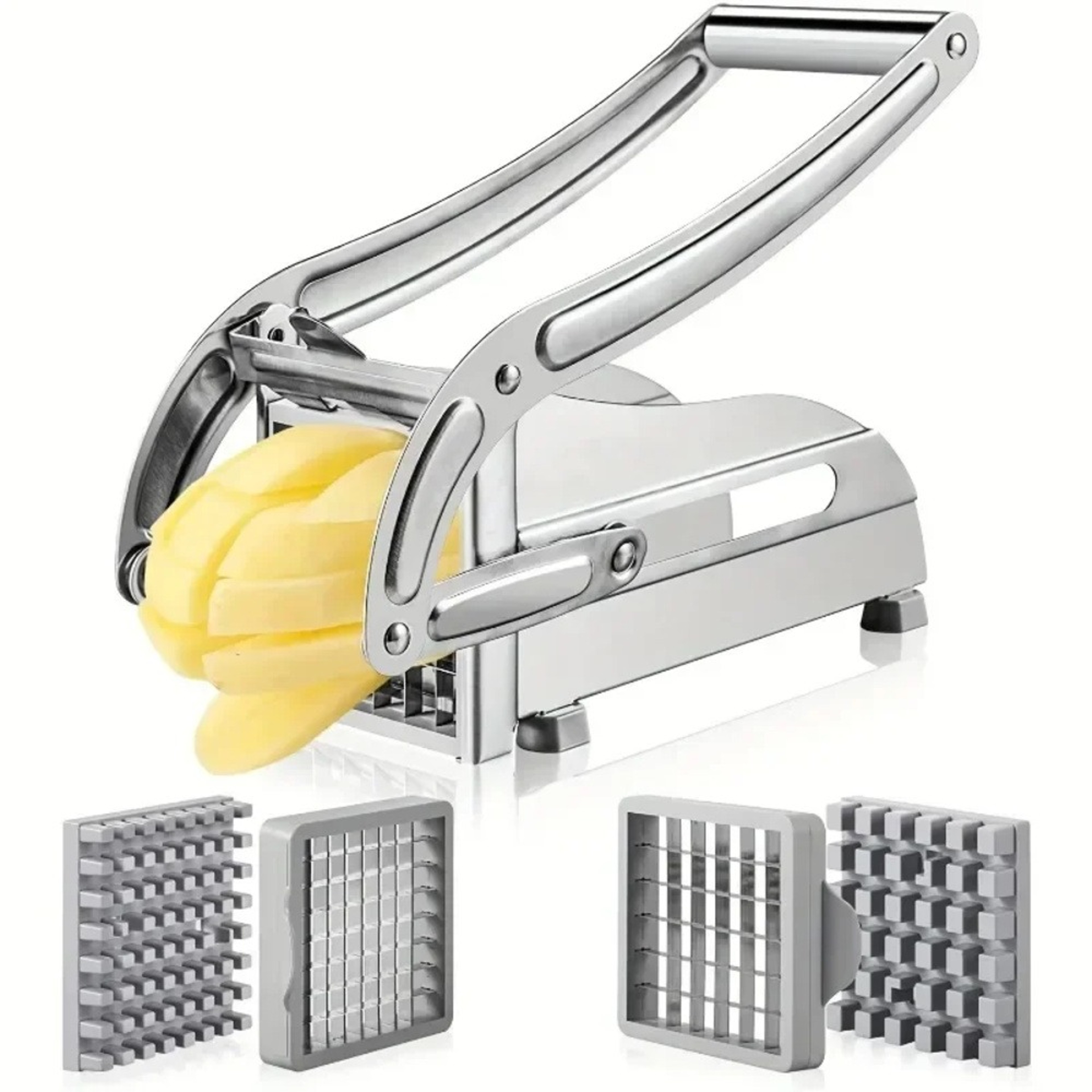 Stainless Steel Vegetable Slicer with Square Blade Manual Potato & Cucumber Mandoline – view 1