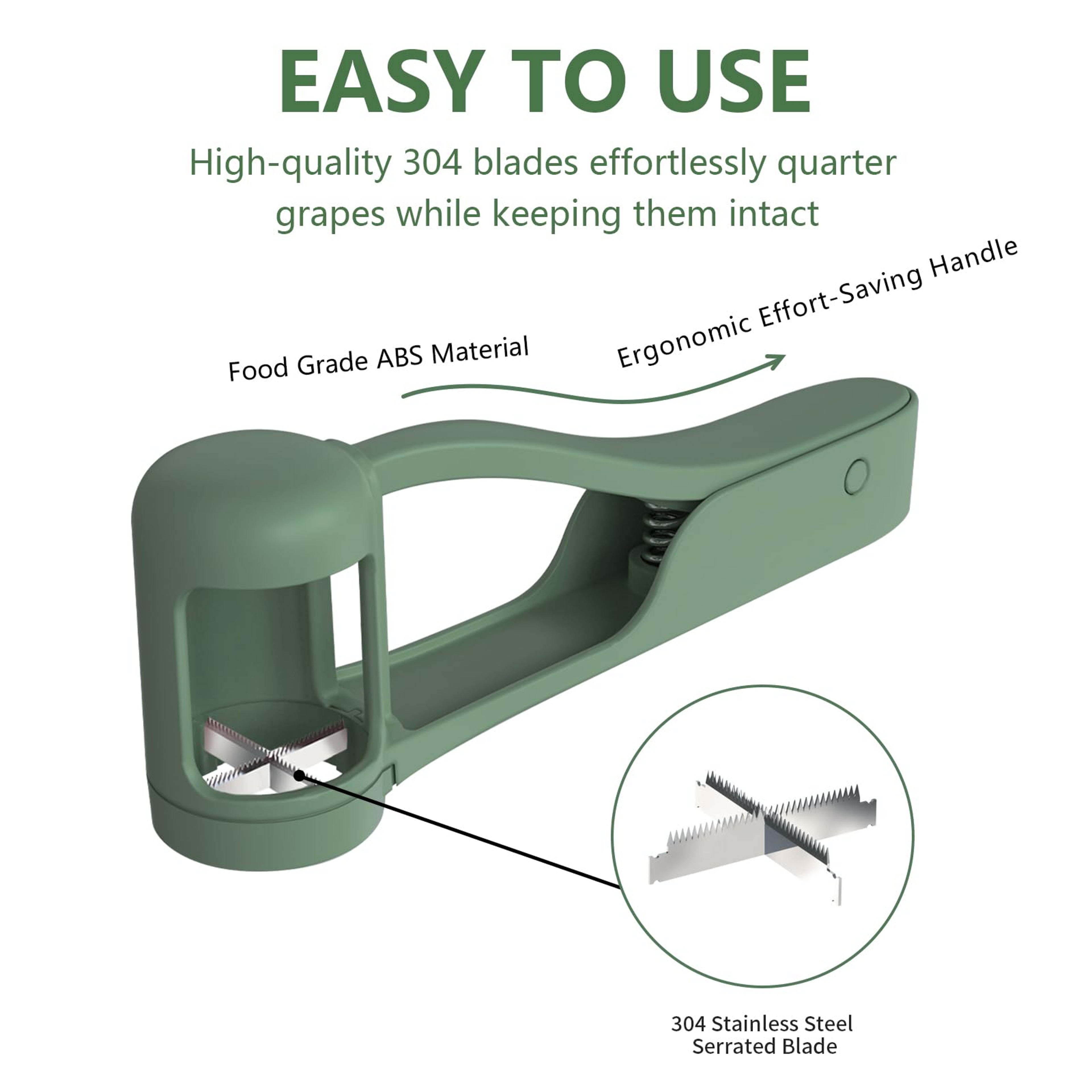 Quick Slice Grape Slicer Fruit Cutter for Salads, Snacks & Garnishes – view 3