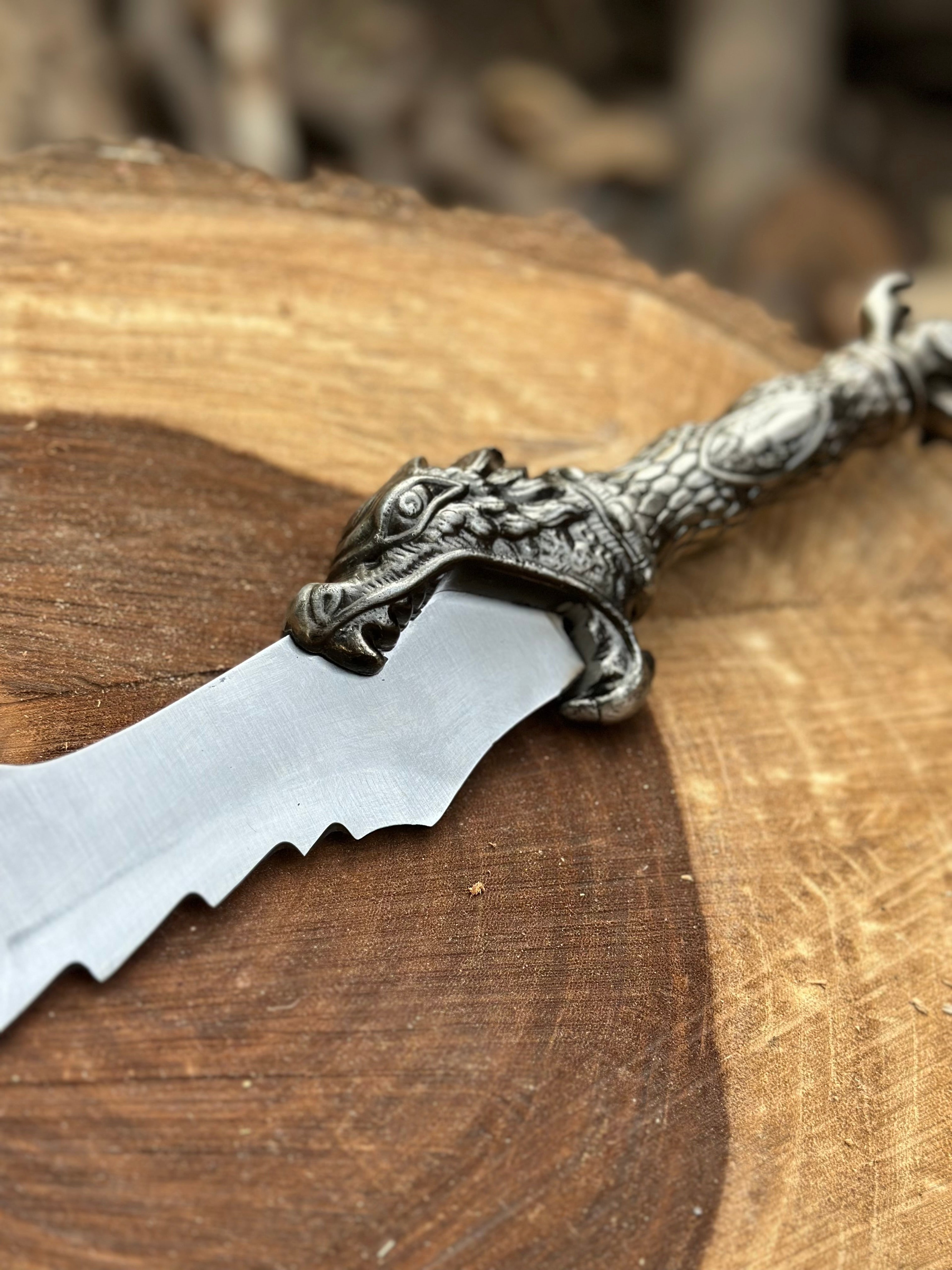 Dragon Handle Fantasy Mini Dagger Stainless Steel Decorative Letter Opener Collectible Display Knif 4