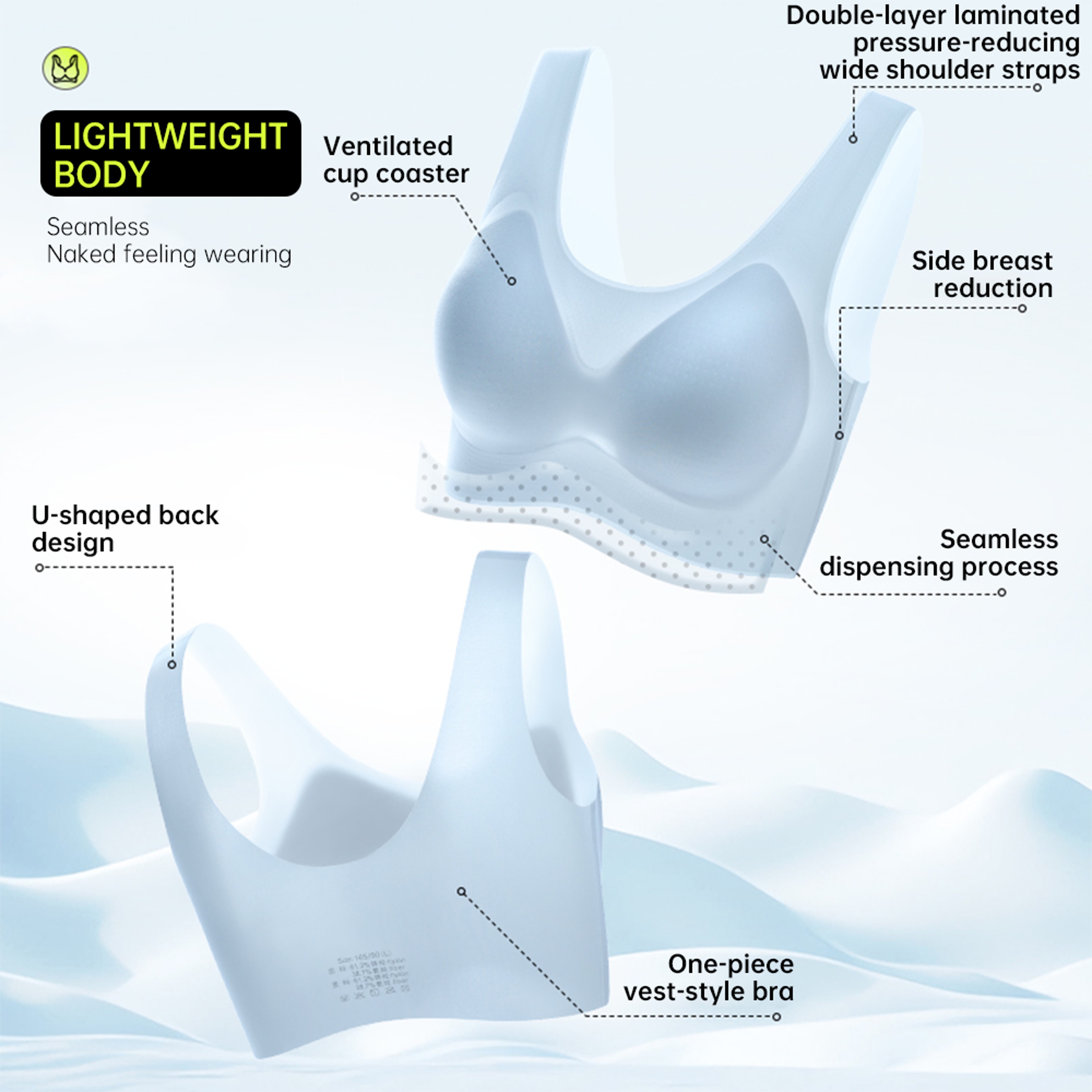 CloudSoft Seamless Wireless Bra for Women – Breathable Ultra Thin Sleep & Everyday Comfort Bralette – view 6