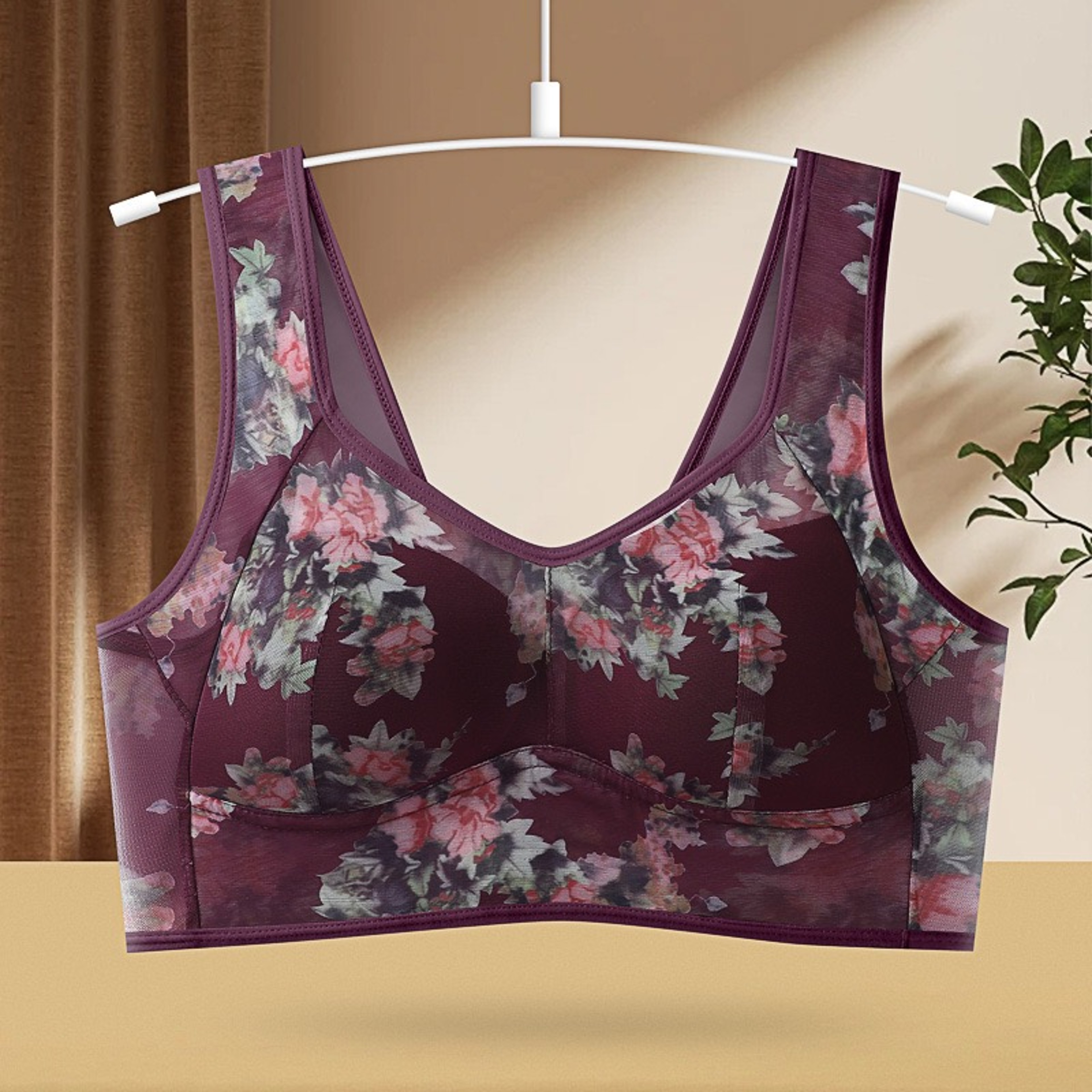 ComfortFit Plus Size Seamless Support Bra  Adjustable Anti Sagging Comfort 7