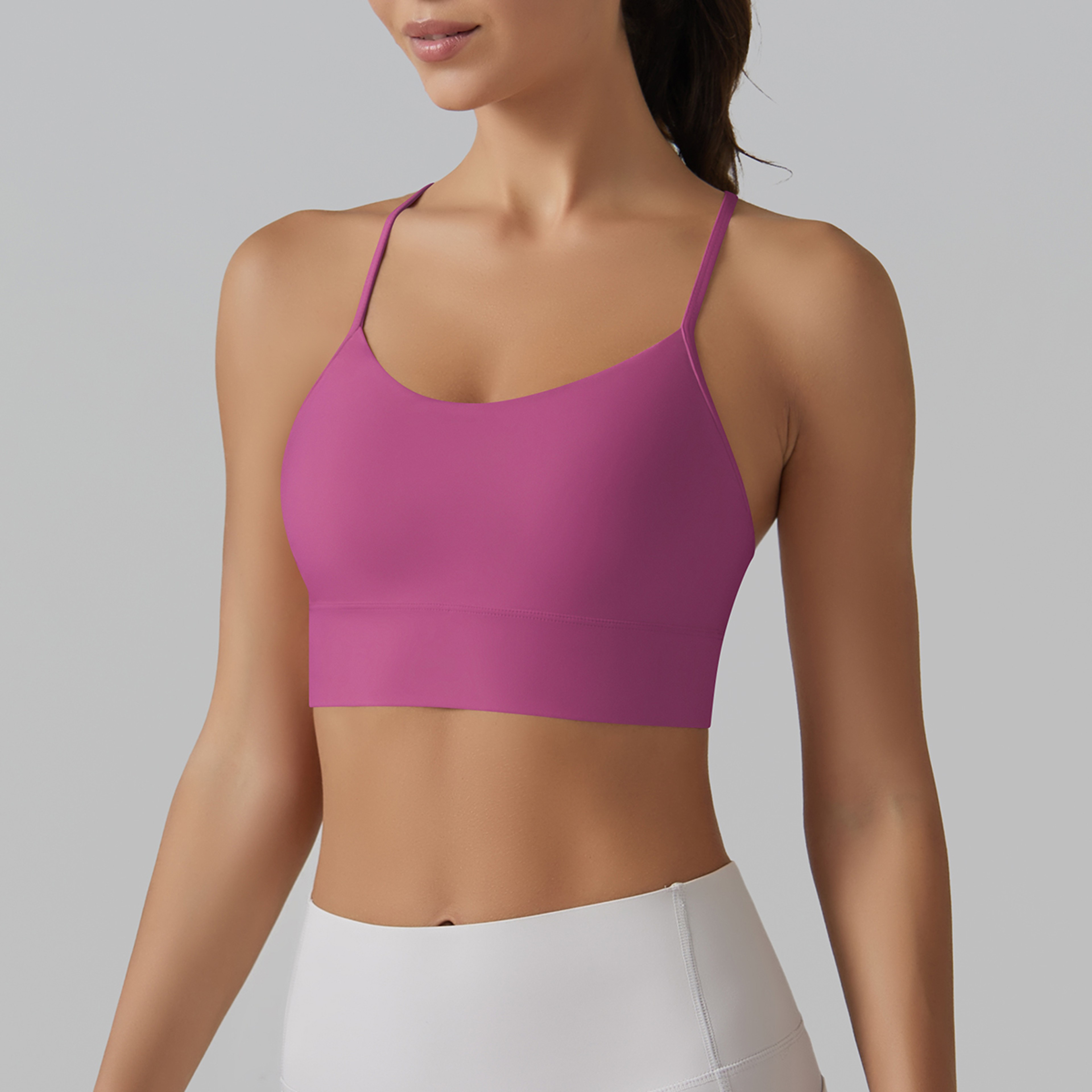 Women Seamless Yoga Sports Bra Top  High Support Gym Crop Push Up Activewear 2