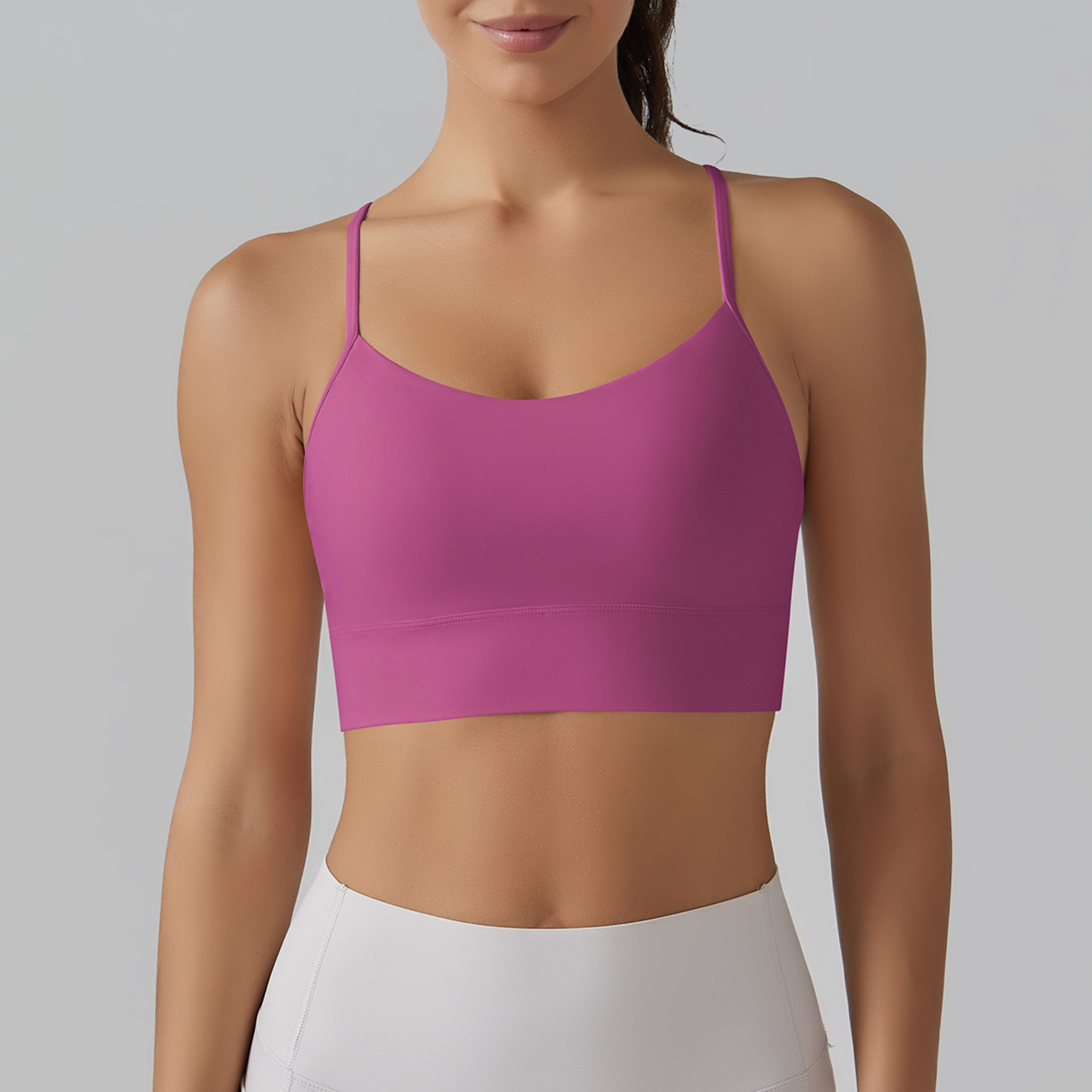 Y Back Push Up Sports Bra for Women Yoga Gym Crop Top – view 2