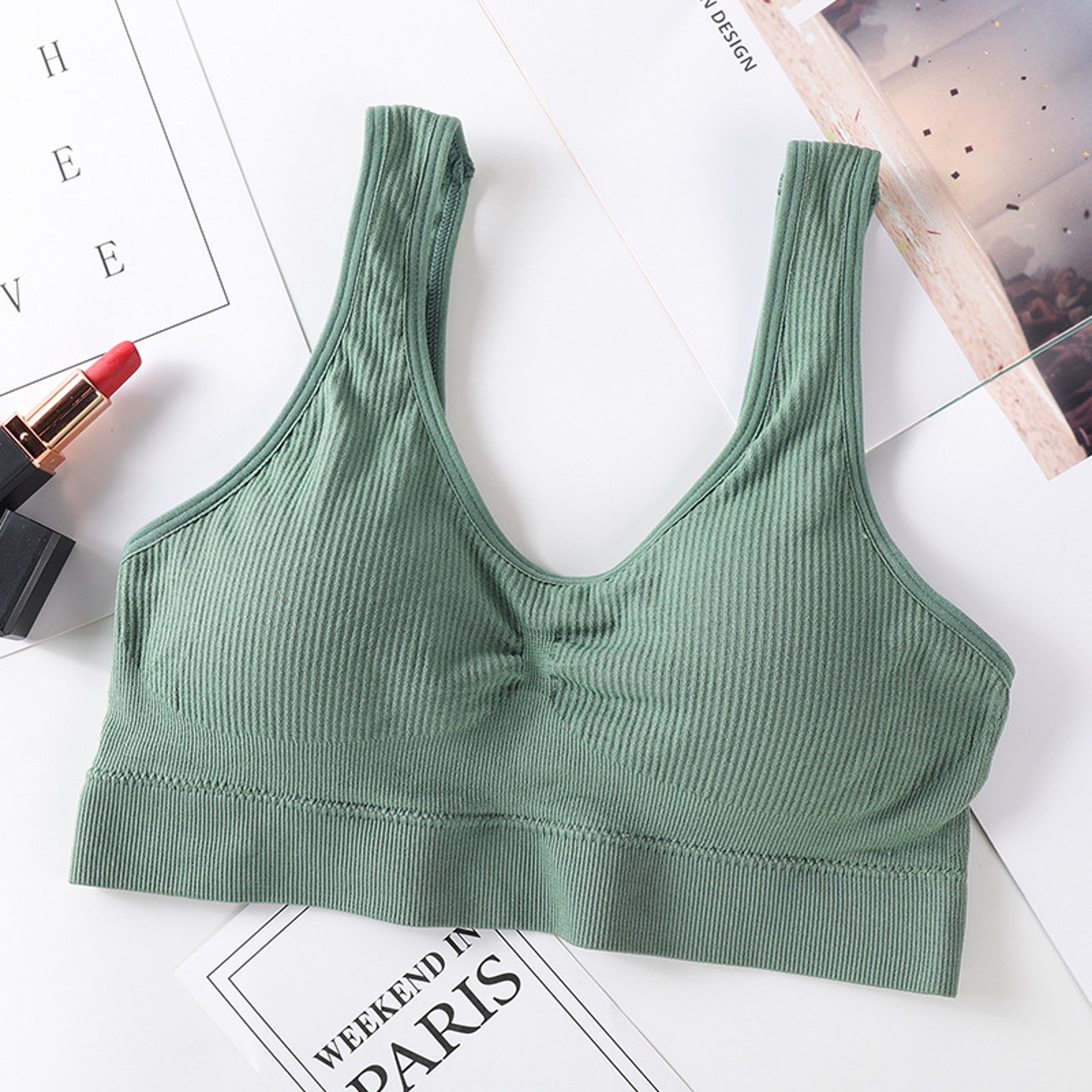 Seamless Push Up Wireless Bra For Women Non Wire Padded Bralette 12