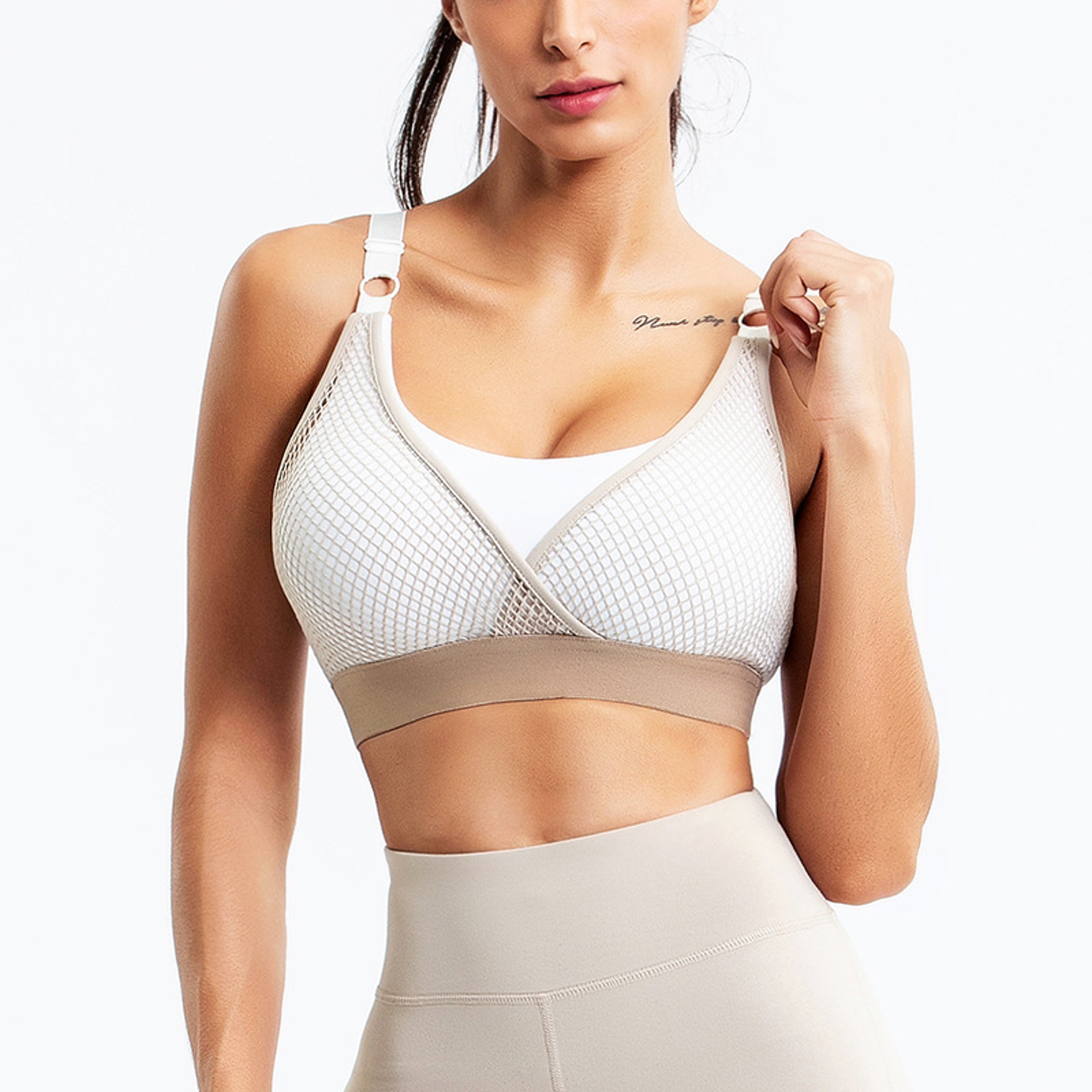 Front Zip High Support Shock Absorbing Sports Bra for Women – view 2