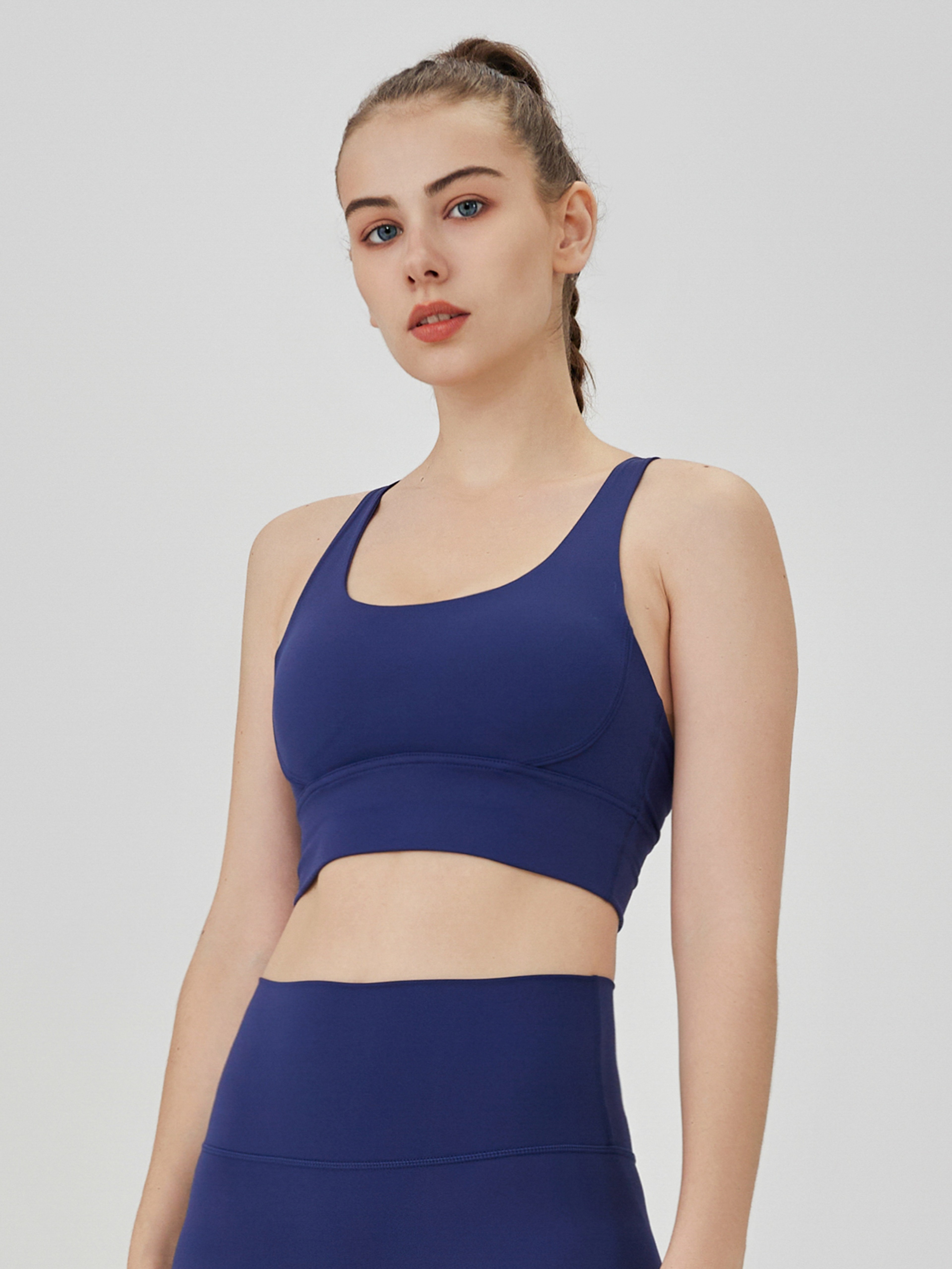 Cross Back U Neck Sports Bra for Yoga Cycling and Workouts – view 2