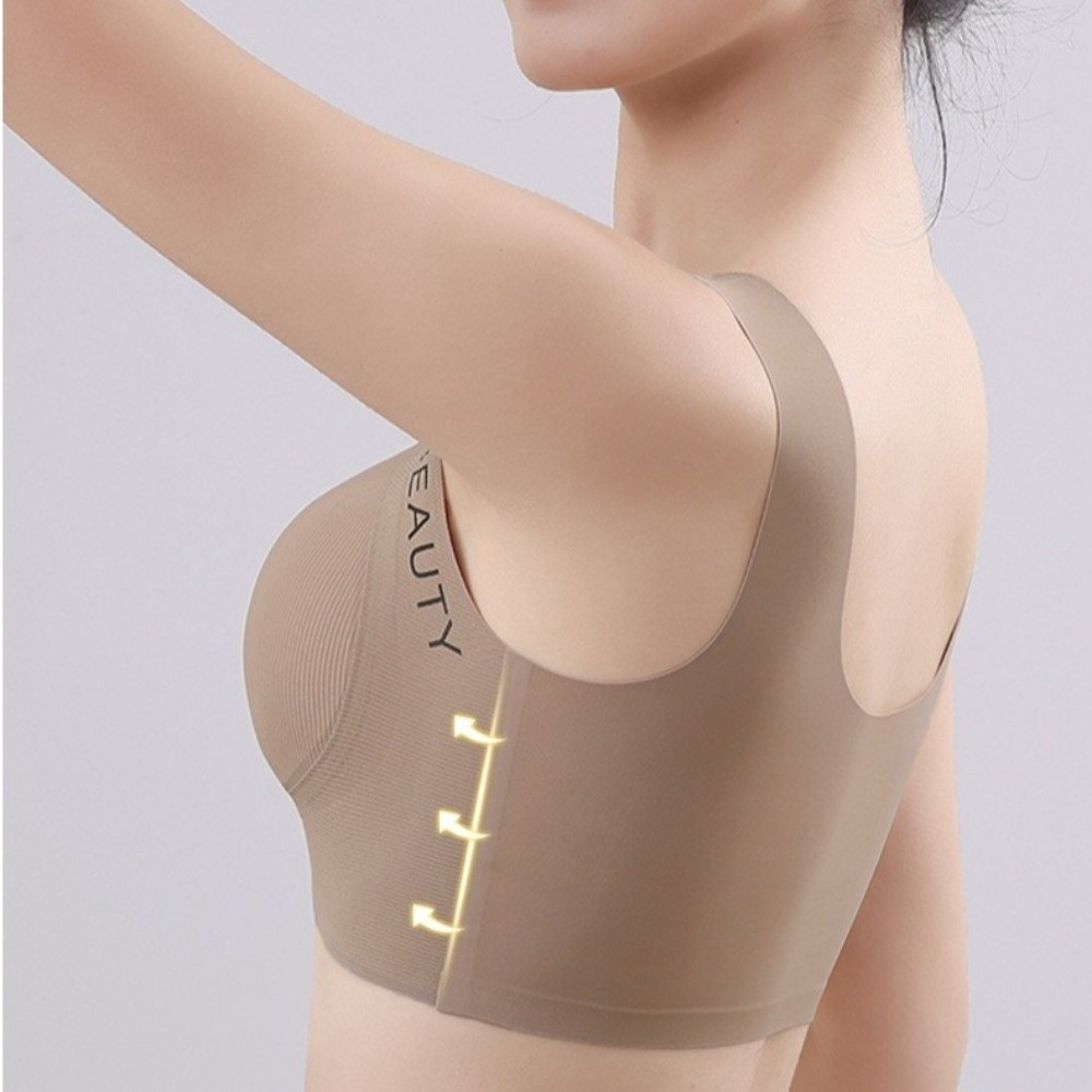 Seamless Wireless Yoga Bra With Shockproof Support And Beautiful Back Design 2