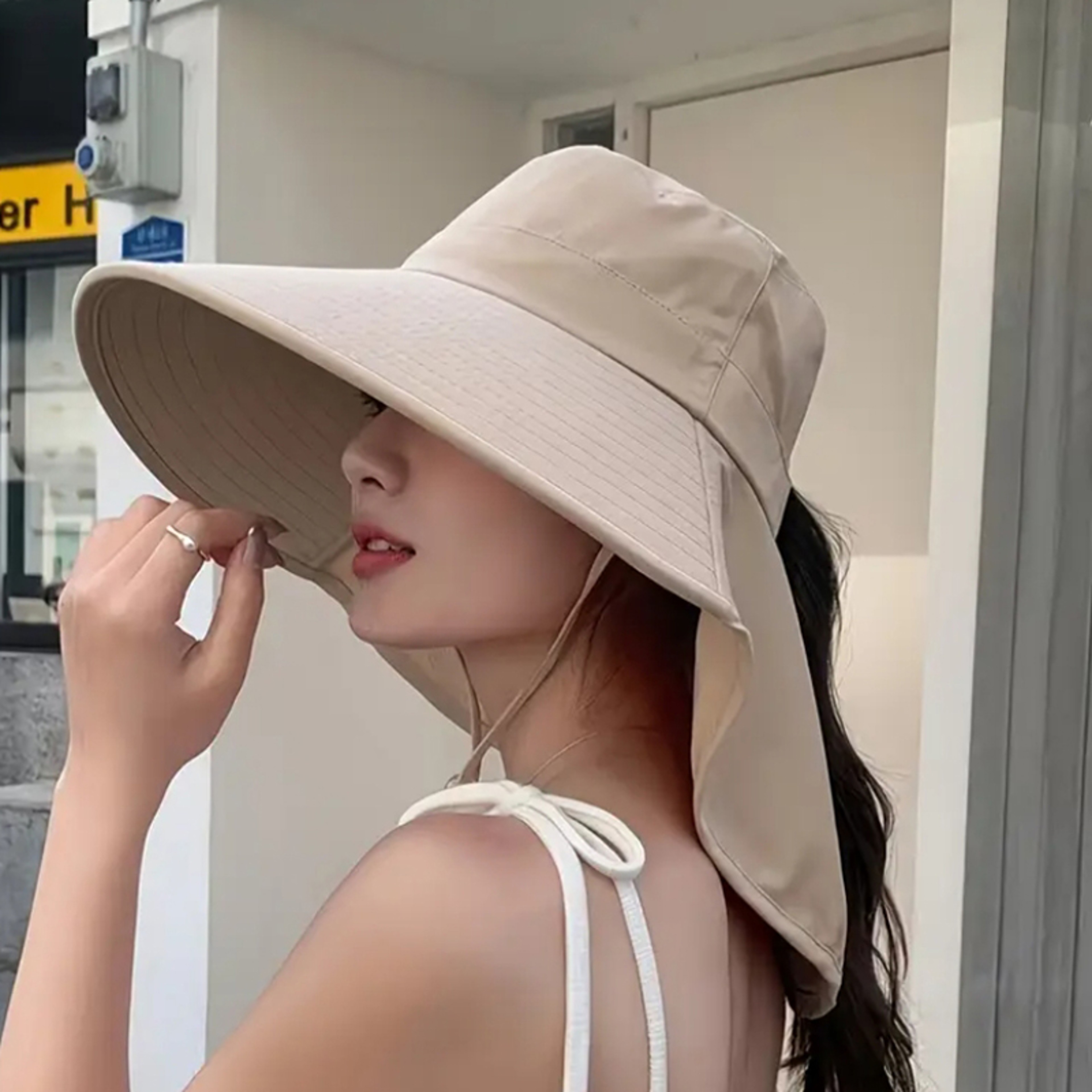 Womens Wide Brim UV Protection Sun Hat Foldable Breathable Beach Hat 5
