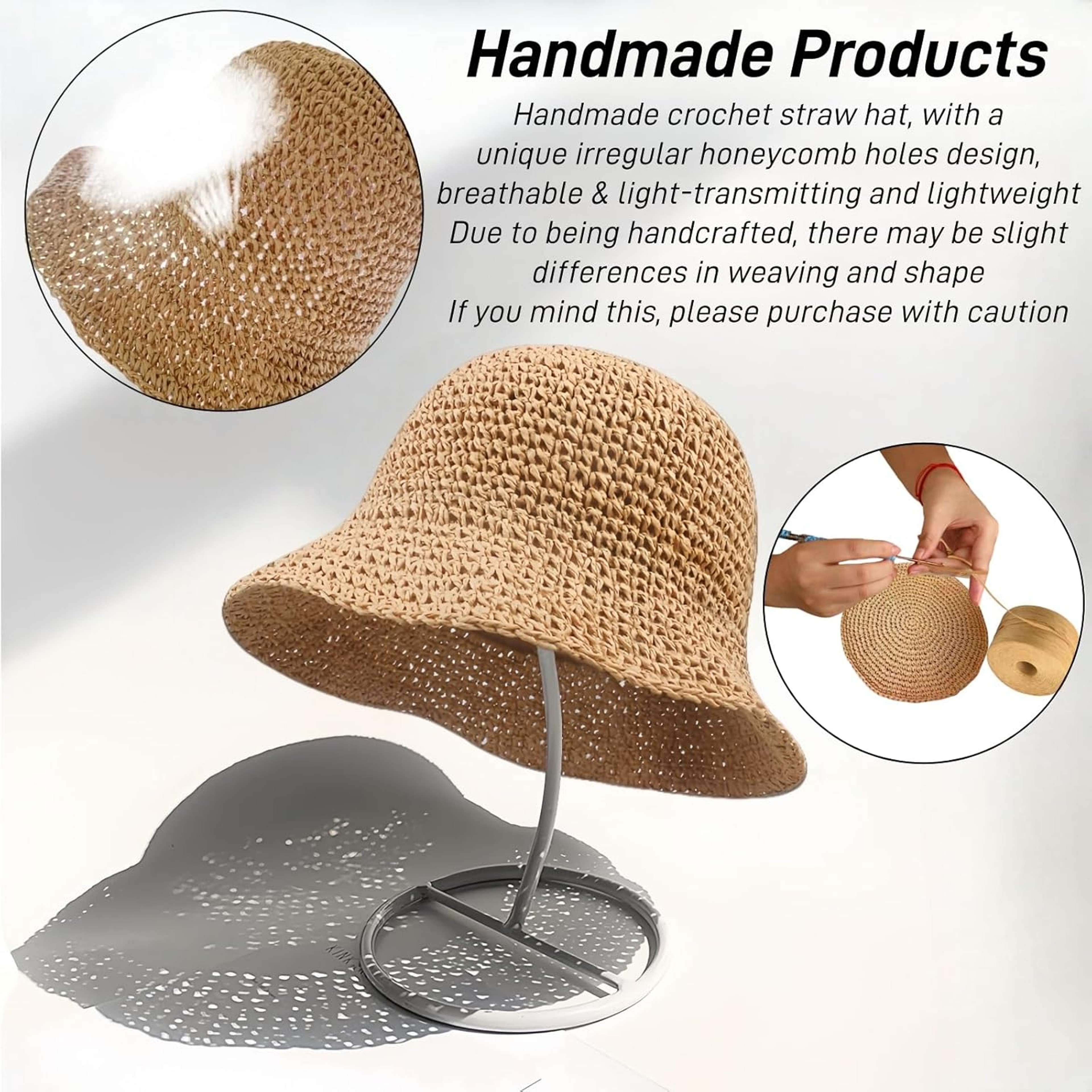 Foldable Wide Brim Women Straw Hat For Beach Travel 1