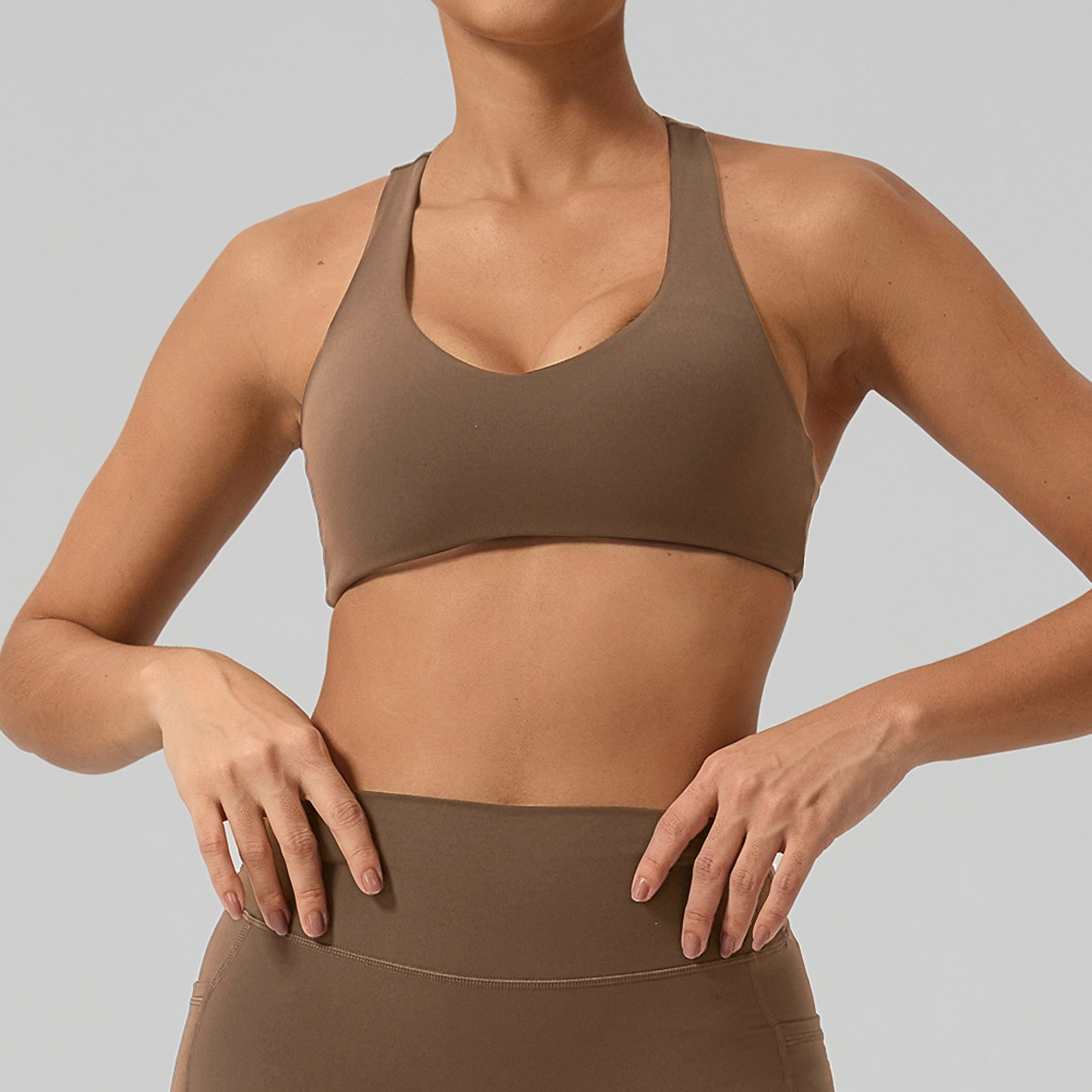 High Impact Racerback Sports Bra For Running Gym And Pilates 3
