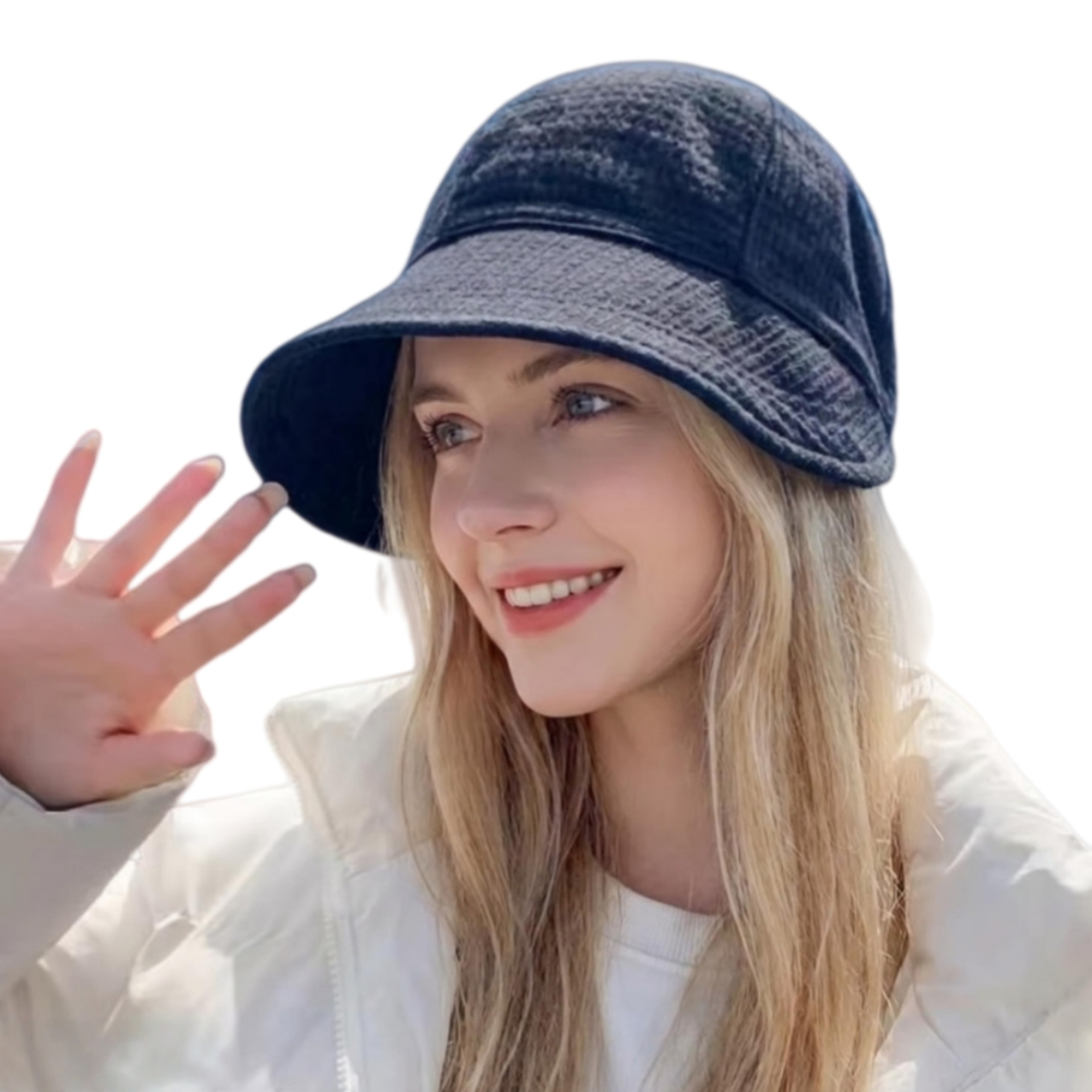Womens Solid Color Bucket Hat For Sun Protection And Casual Outdoor Style 3