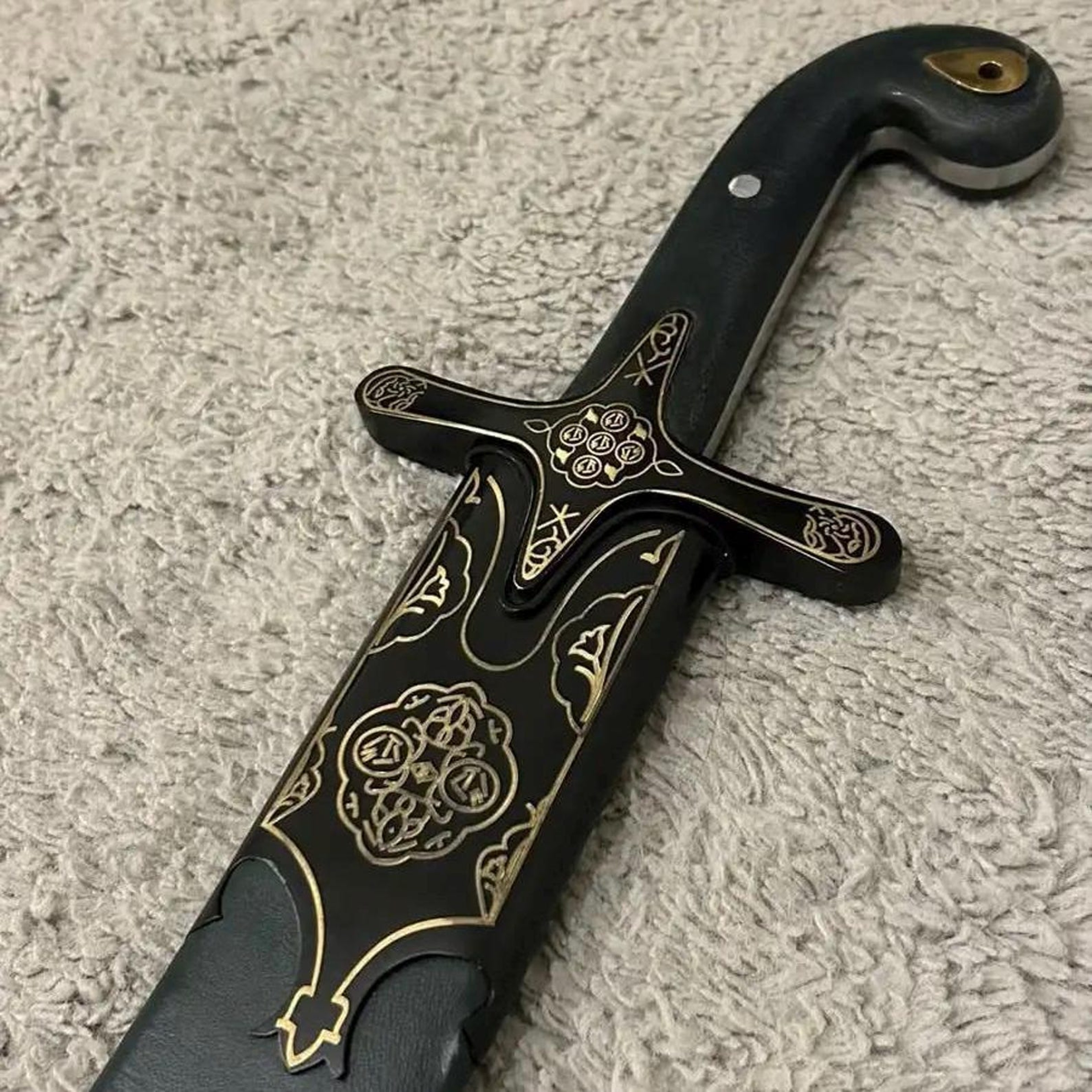 Handmade Islamic Ottoman Style Sword Medieval Replica With Leather Sheath Gift For Him 1