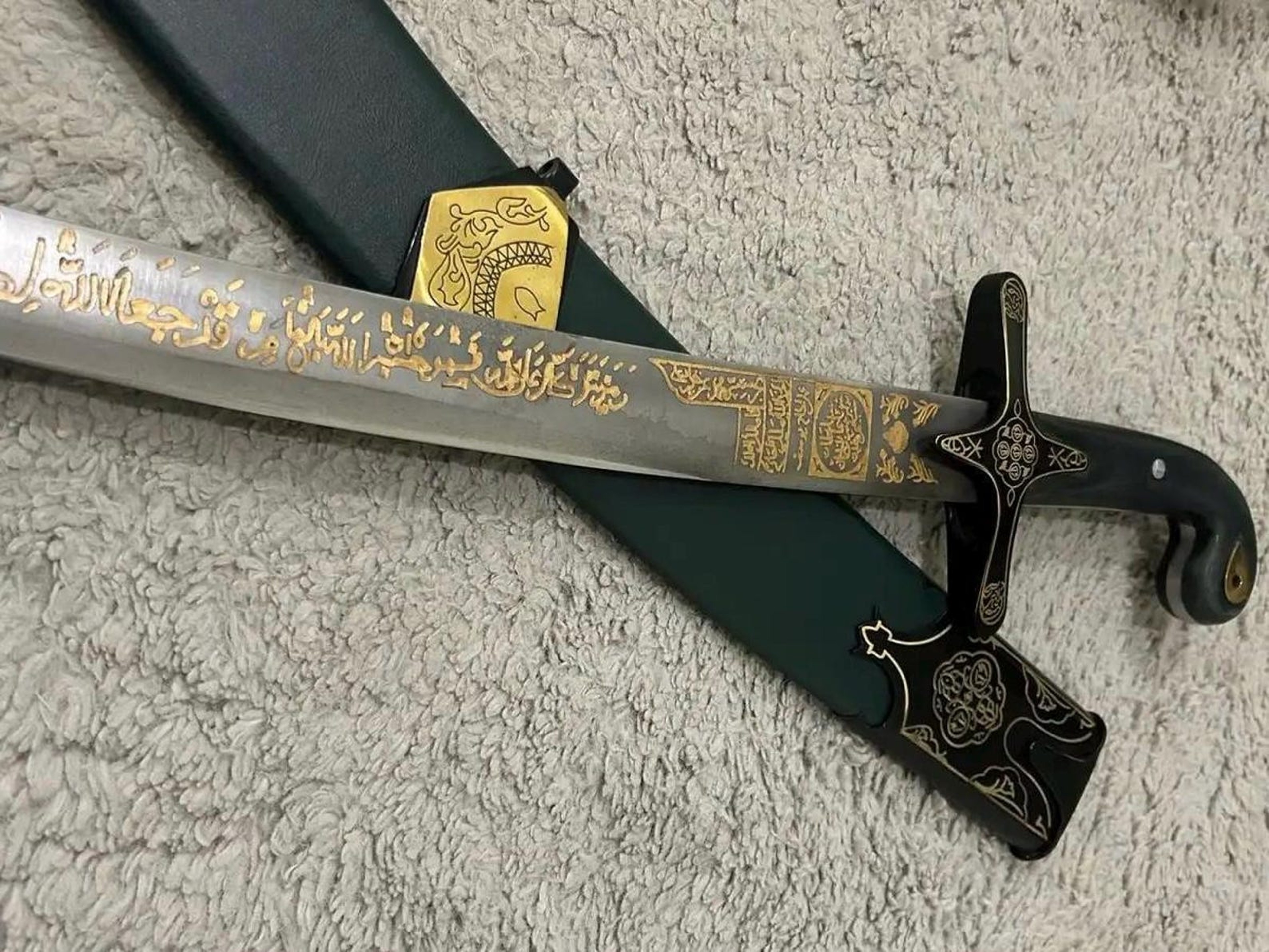 Handmade Islamic Ottoman Style Sword Medieval Replica With Leather Sheath Gift For Him 3