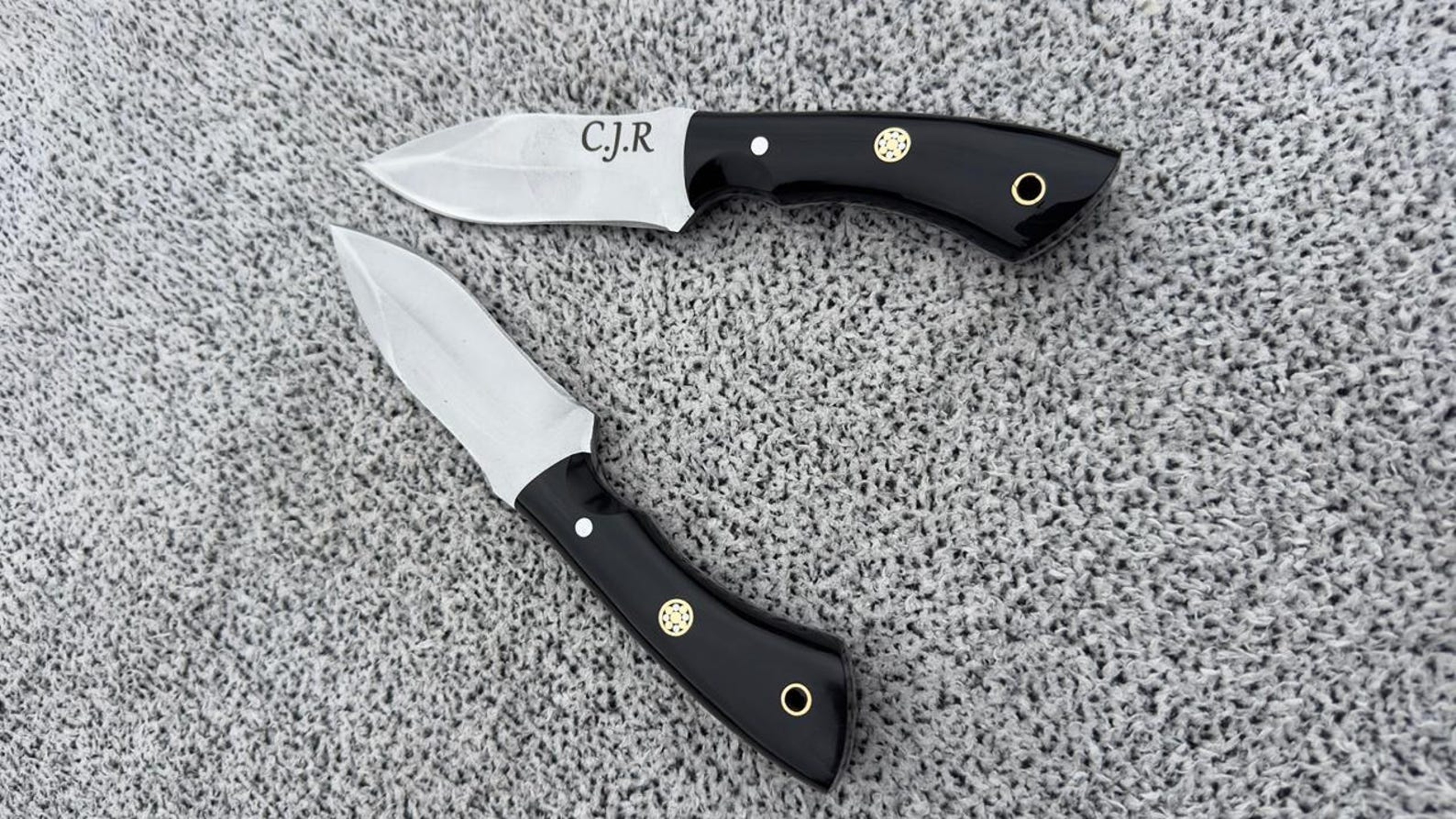 Handmade Skinning Knife Skinner Hunting Bushcraft Camping Survival Knife With Leather Sheath 2