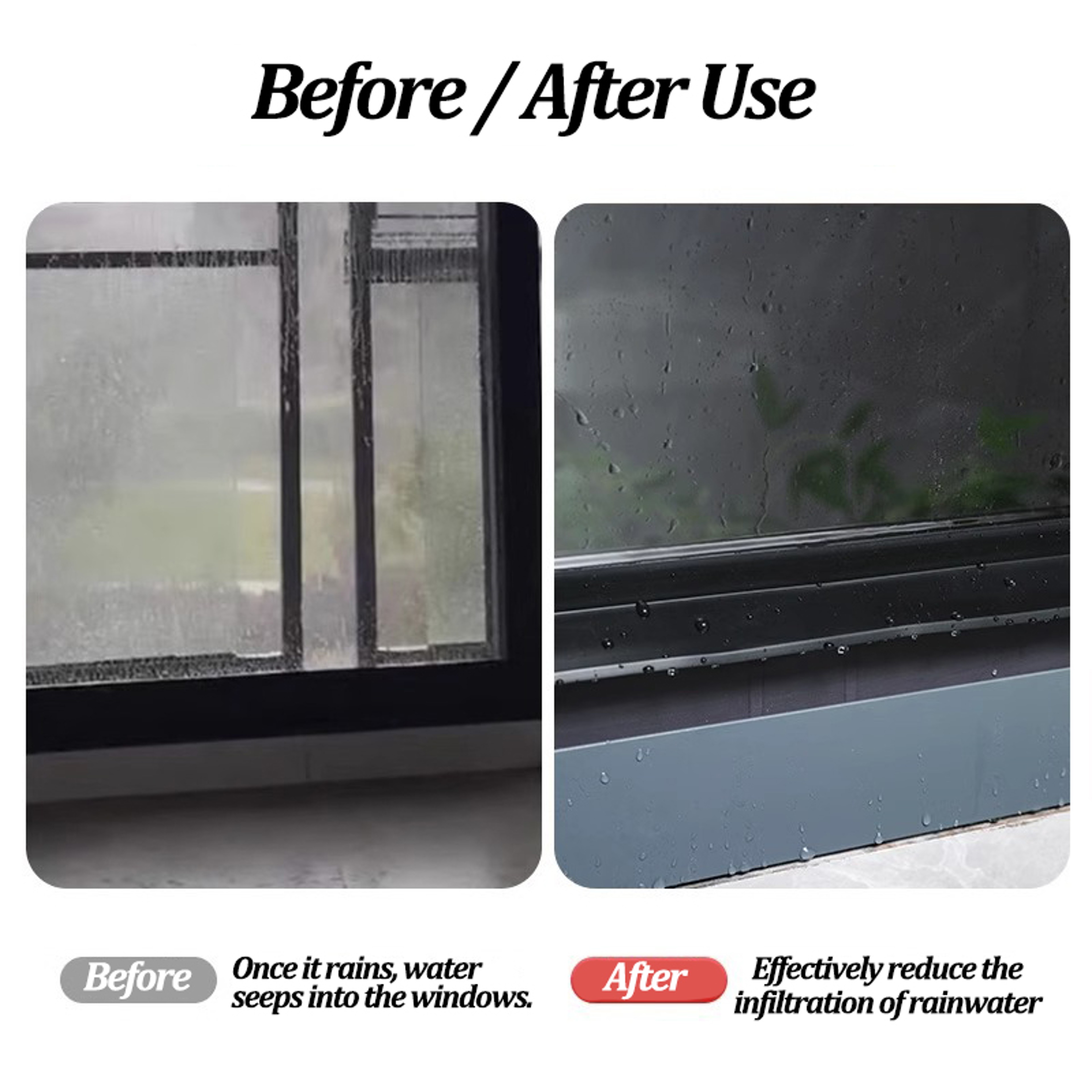 Water Blocking Bar for Sliding Window, Balcony Insulation Sealing Strip – view 4