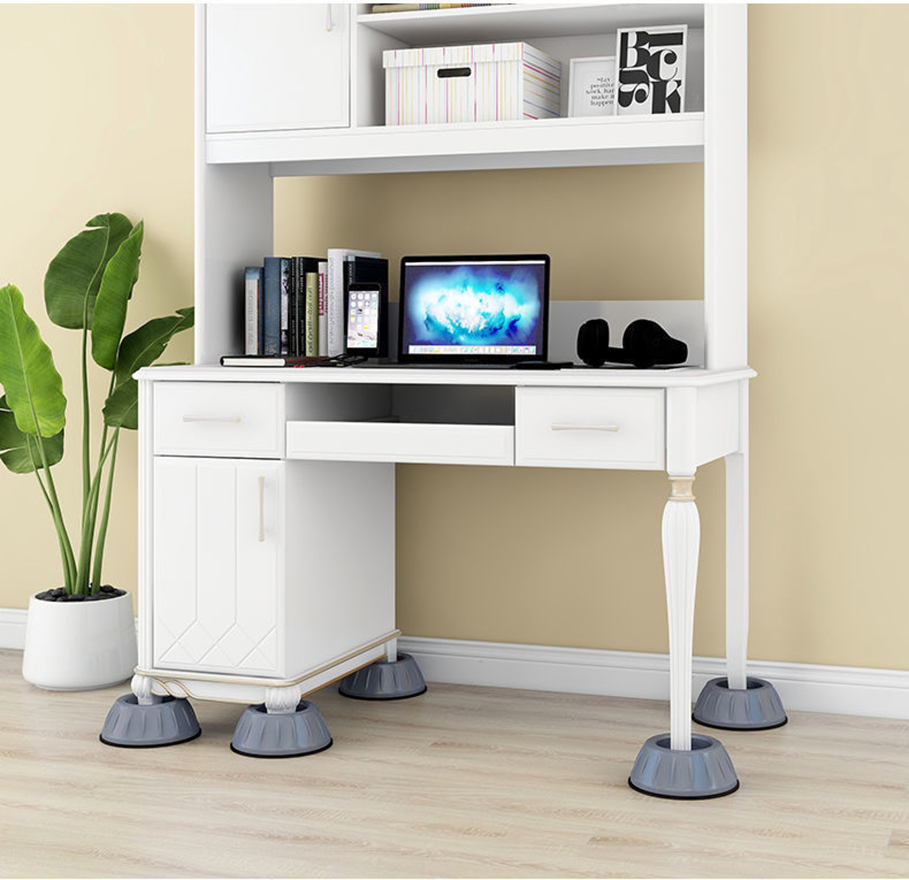 Set of Washing Machine Table and Chair Shock-Proof Cushion, Enhances Stability and Reduces Noise – view 2