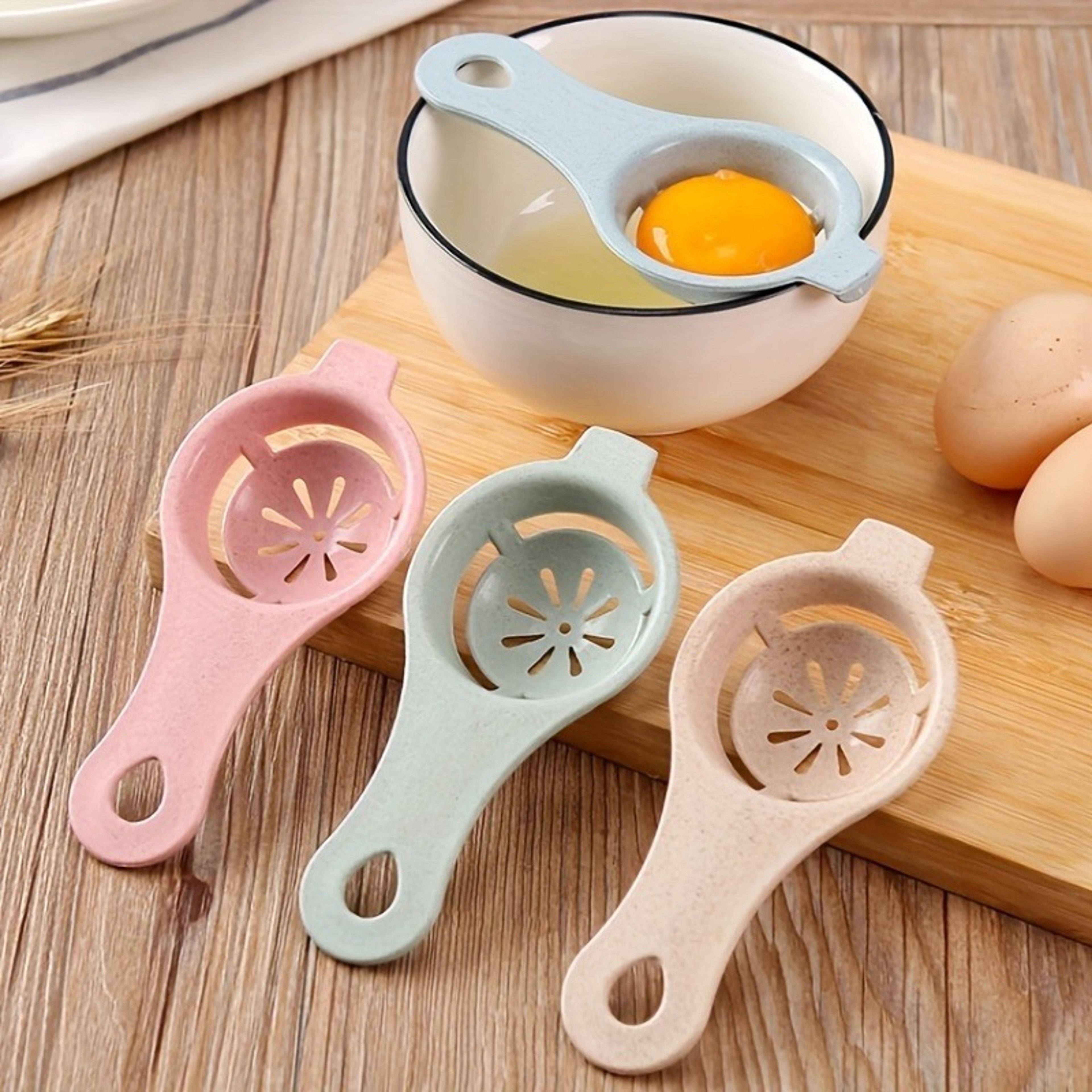 Sustainable Wheat Straw Egg Separator For Baking  Yolk  White Filter Kitchen Gadget 0