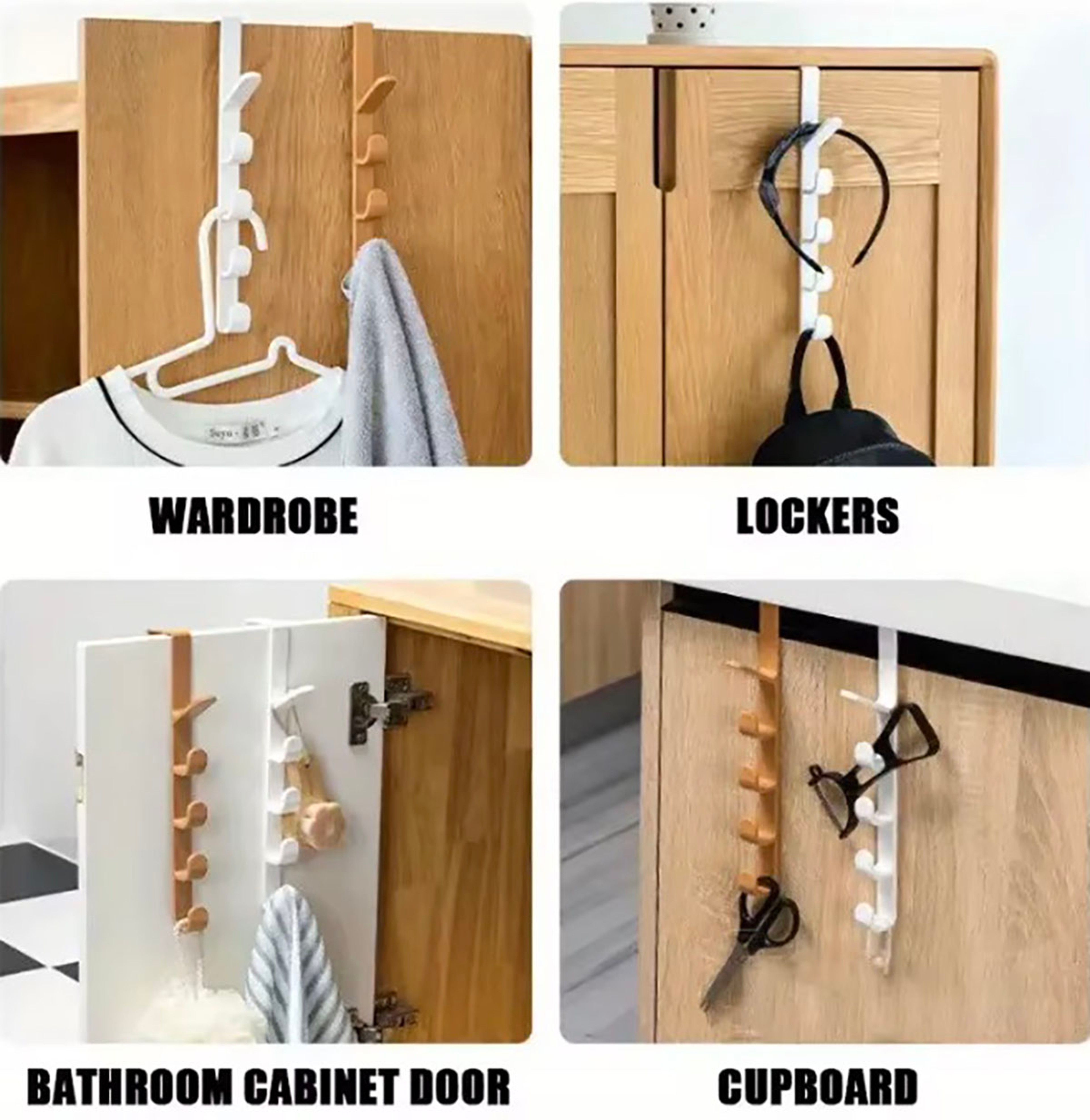 Bedroom Door Hanger Clothes Rack Over The Door Storage Purse Holder For Bags Plastic Home Organizer 1