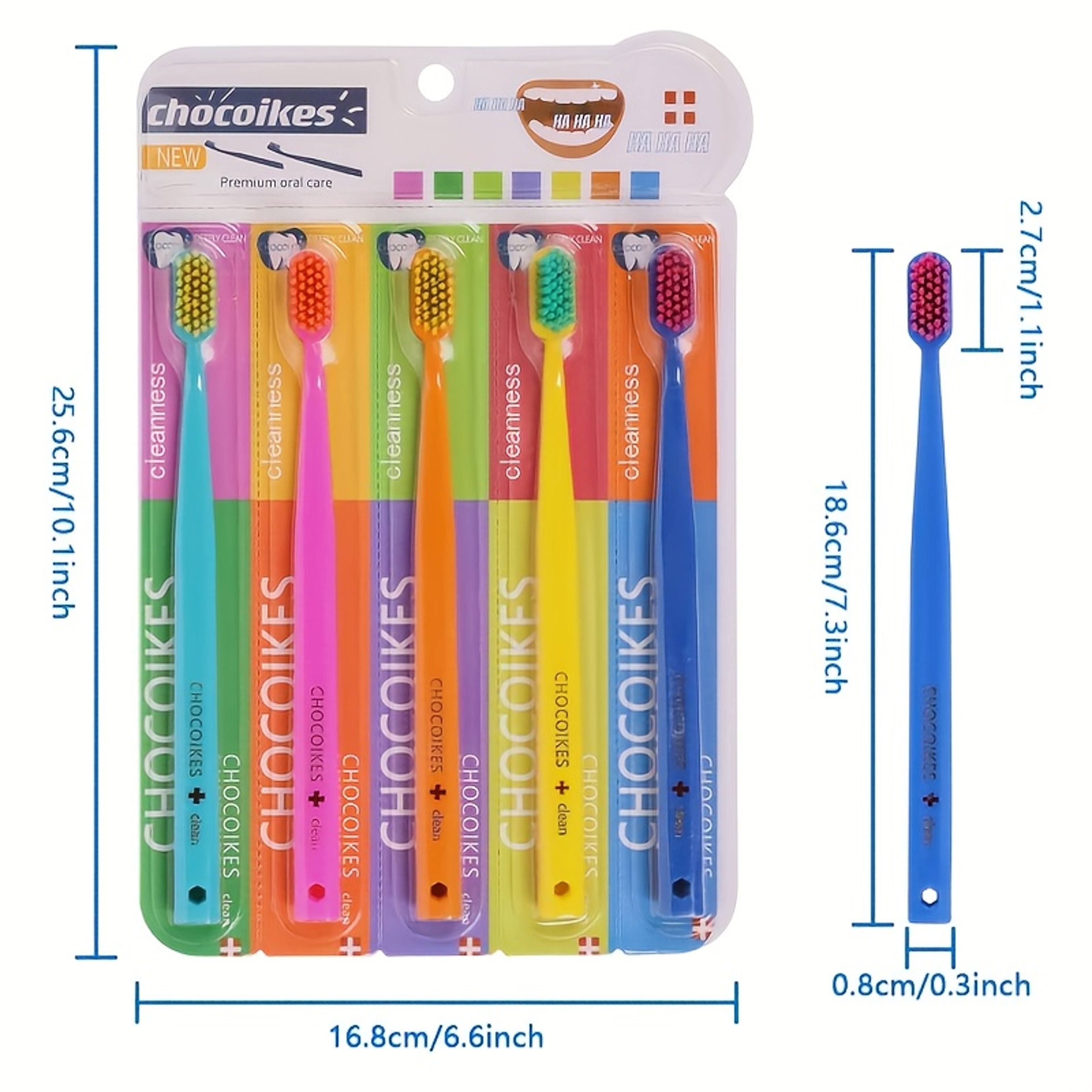 Chocolate Swiss Soft Nylon Bristle Toothbrush Set Ergonomic Handle Travel And Hotel Essential 3