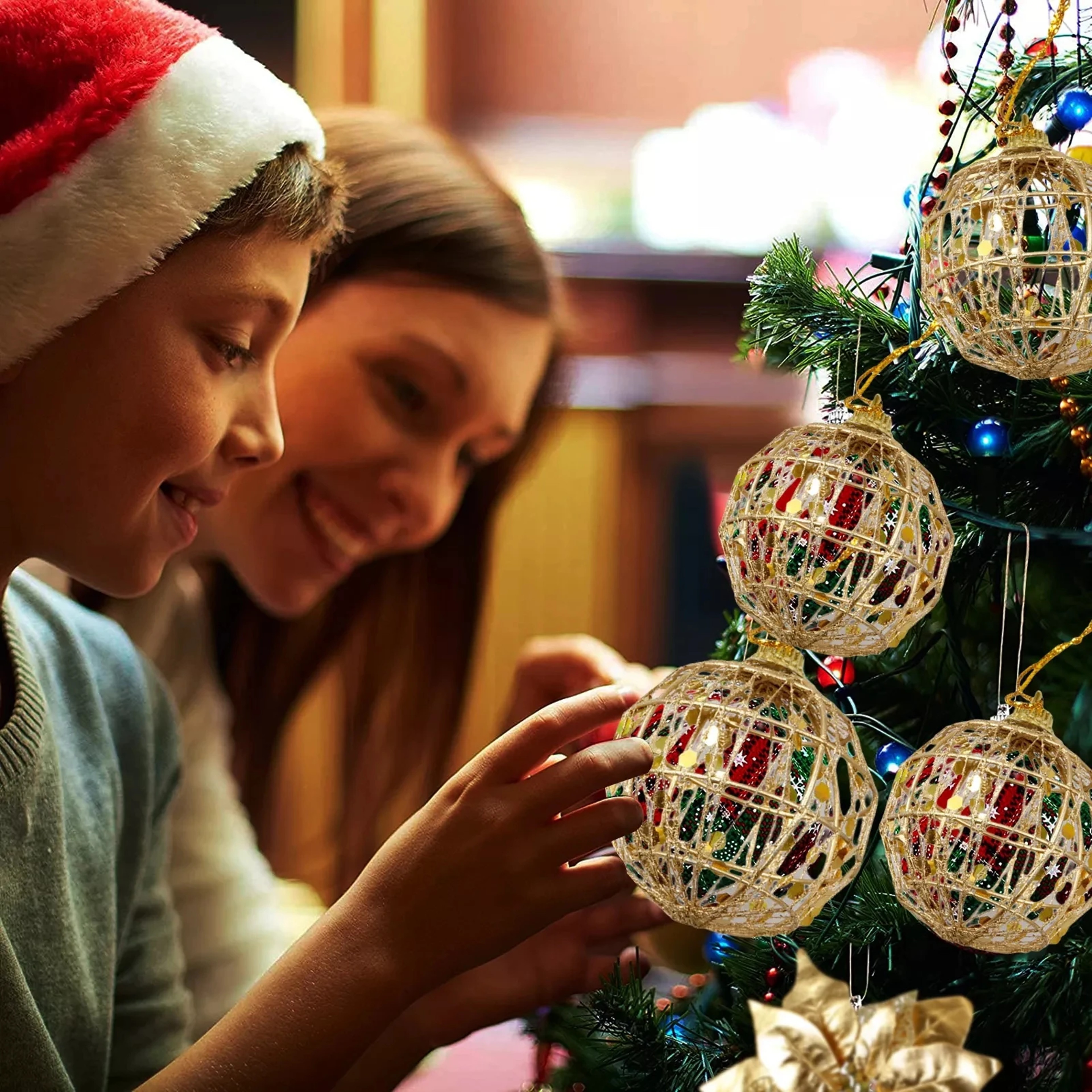 Christmas Gold Ball Ornament Hanging Xmas Tree Baubles Golden Dusted Christmas Decoration Party Tre 0