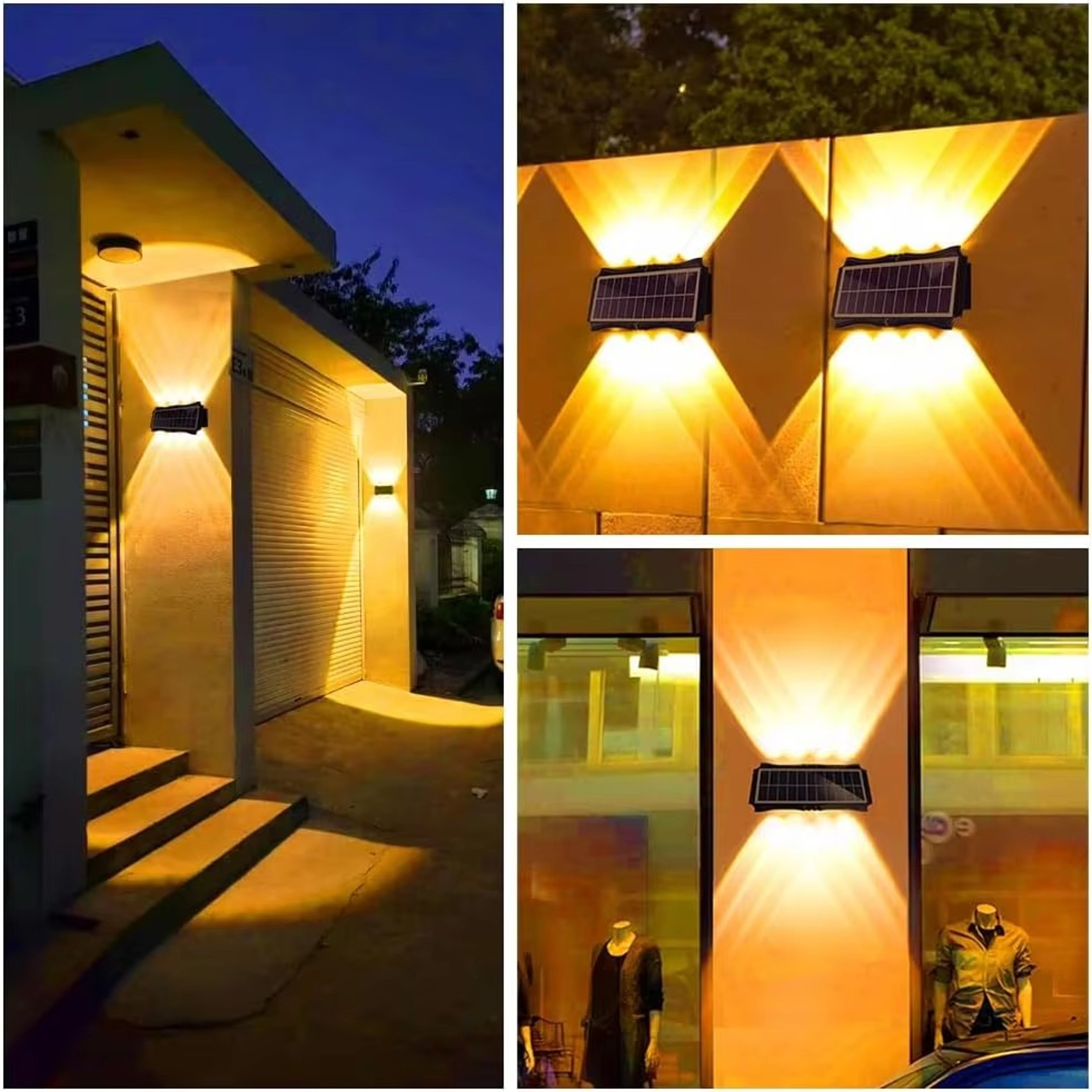 Solar Wall Lamp Outdoor, Solar LED Light Waterproof, Up And Down Luminous Lighting, Balcony Yard Garden Decoration Light – view 7