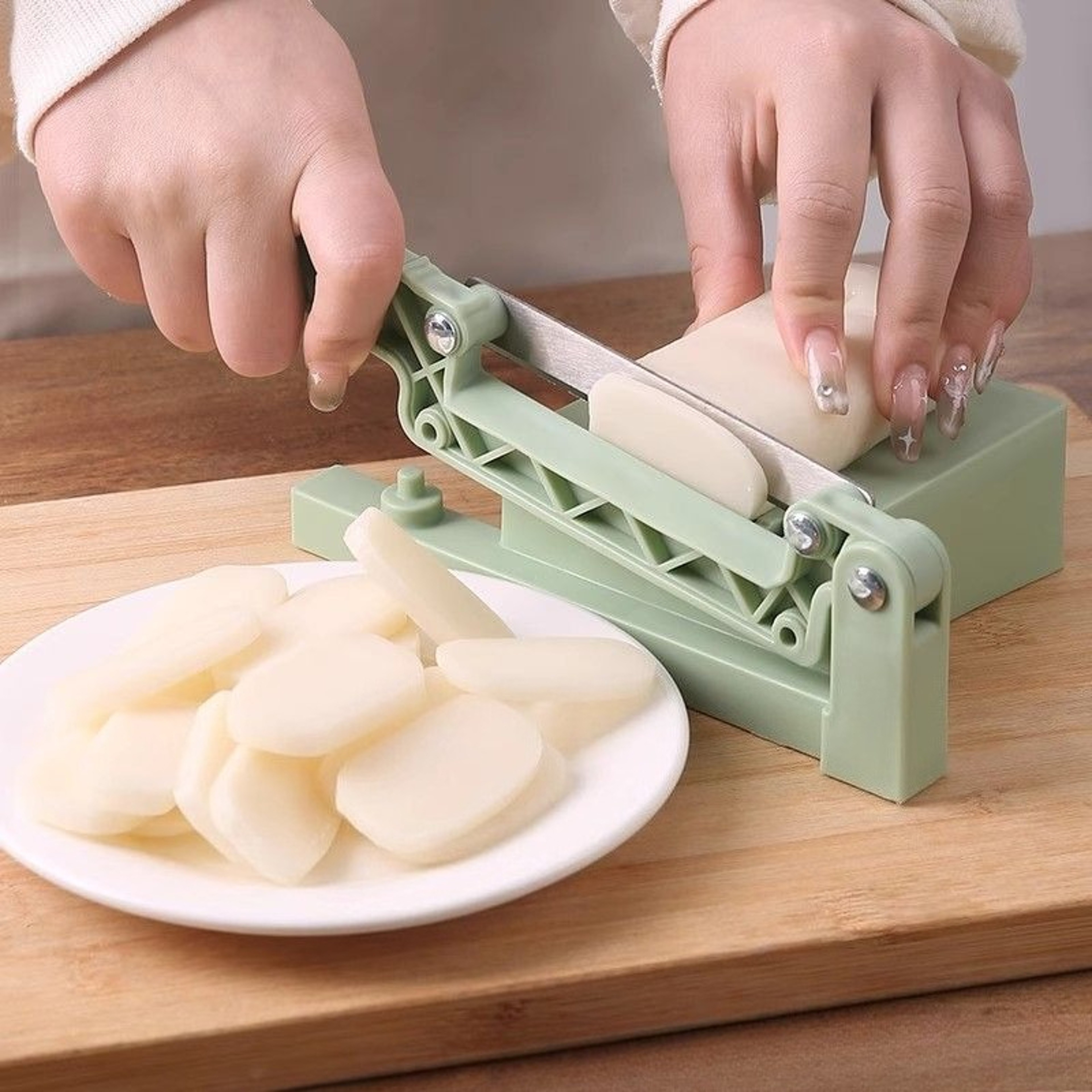 Stainless Steel Rice Cake Slicing Knife, Mini Tool for Cutting Rice Cakes Quickly, Home Dining Table Slicer – view 5