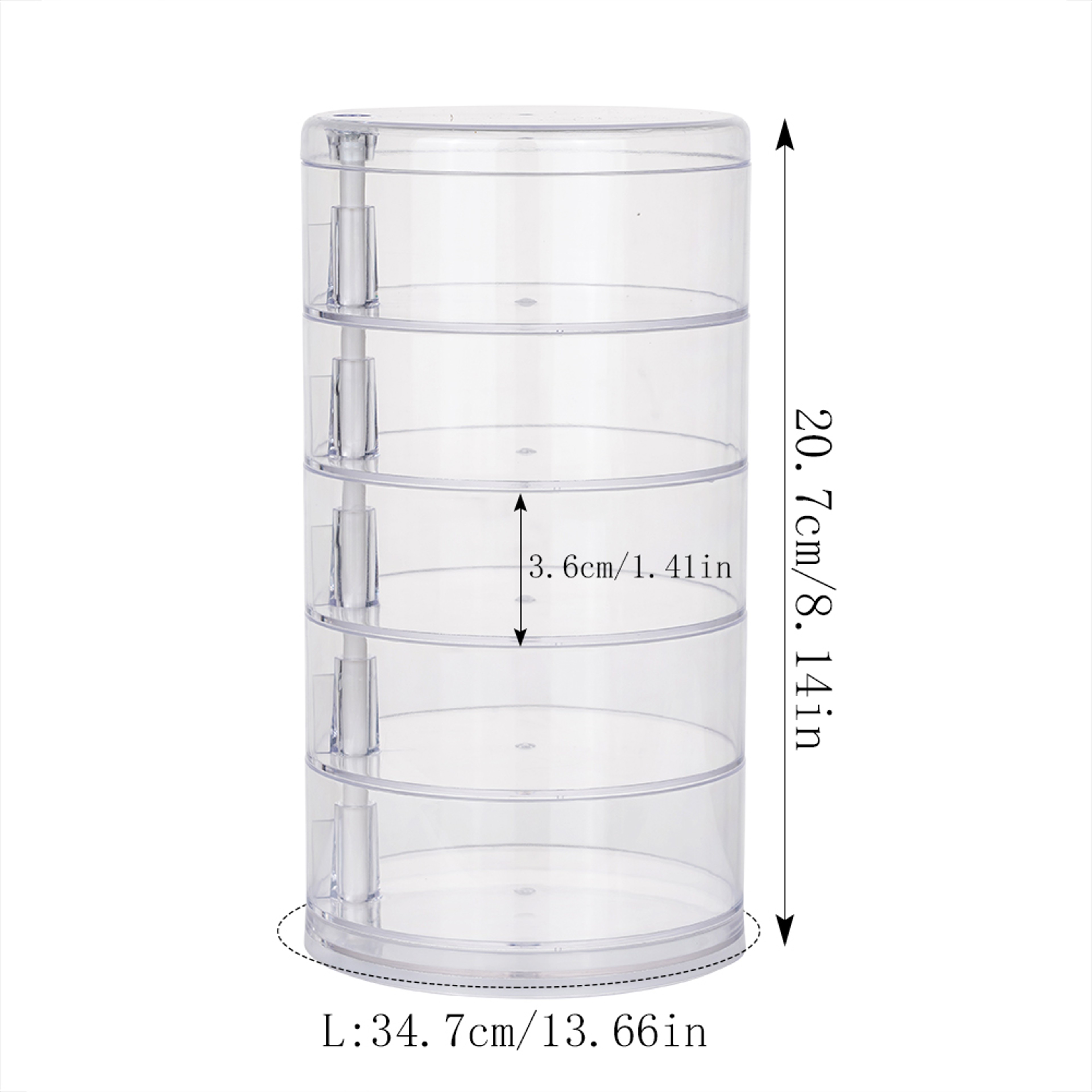 Rotating Jewelry Storage Box Makeup Storage Rack Bracelet Earring Organizer Rotating Plastic Displa