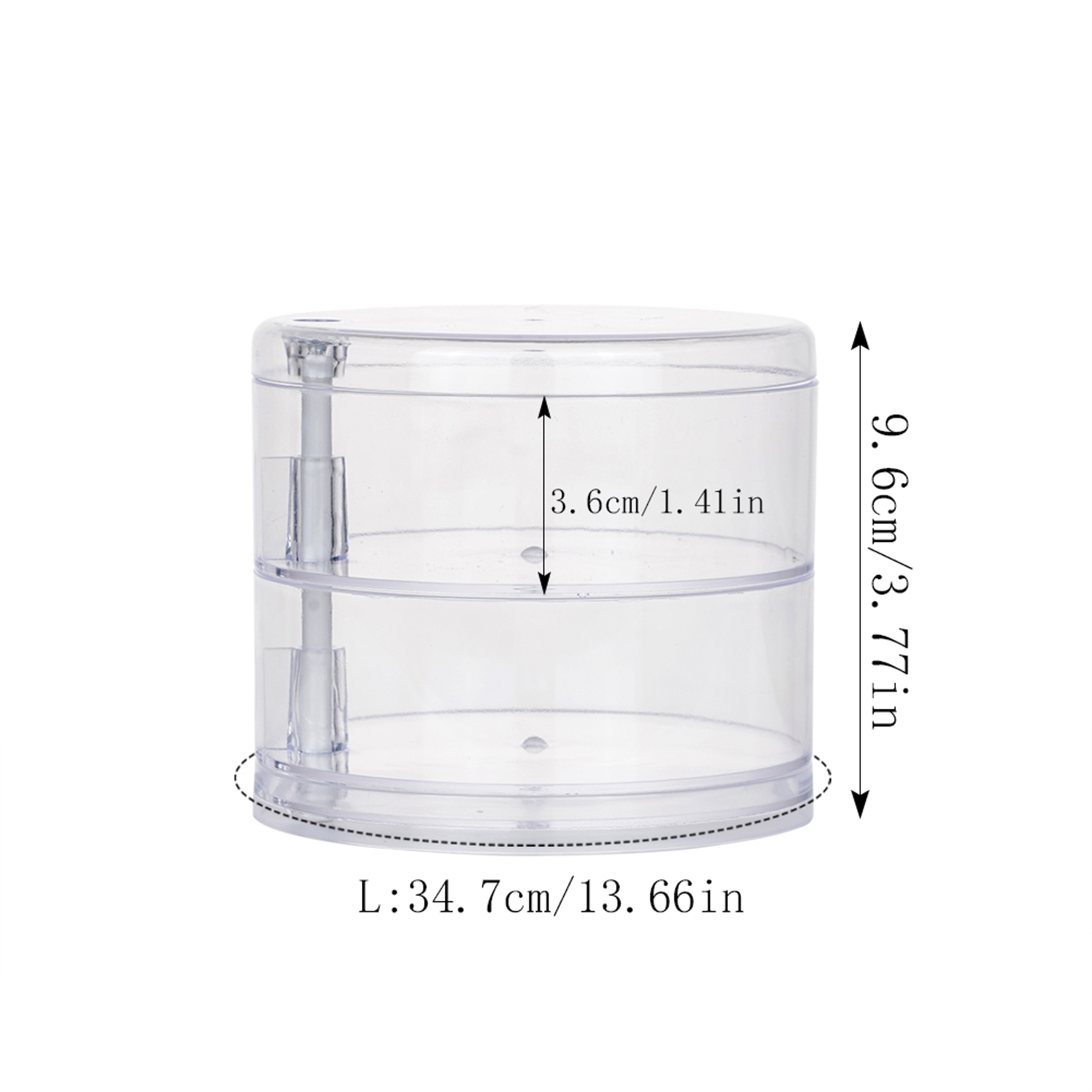 Rotating Jewelry Storage Box Makeup Storage Rack Bracelet Earring Organizer Rotating Plastic Displa