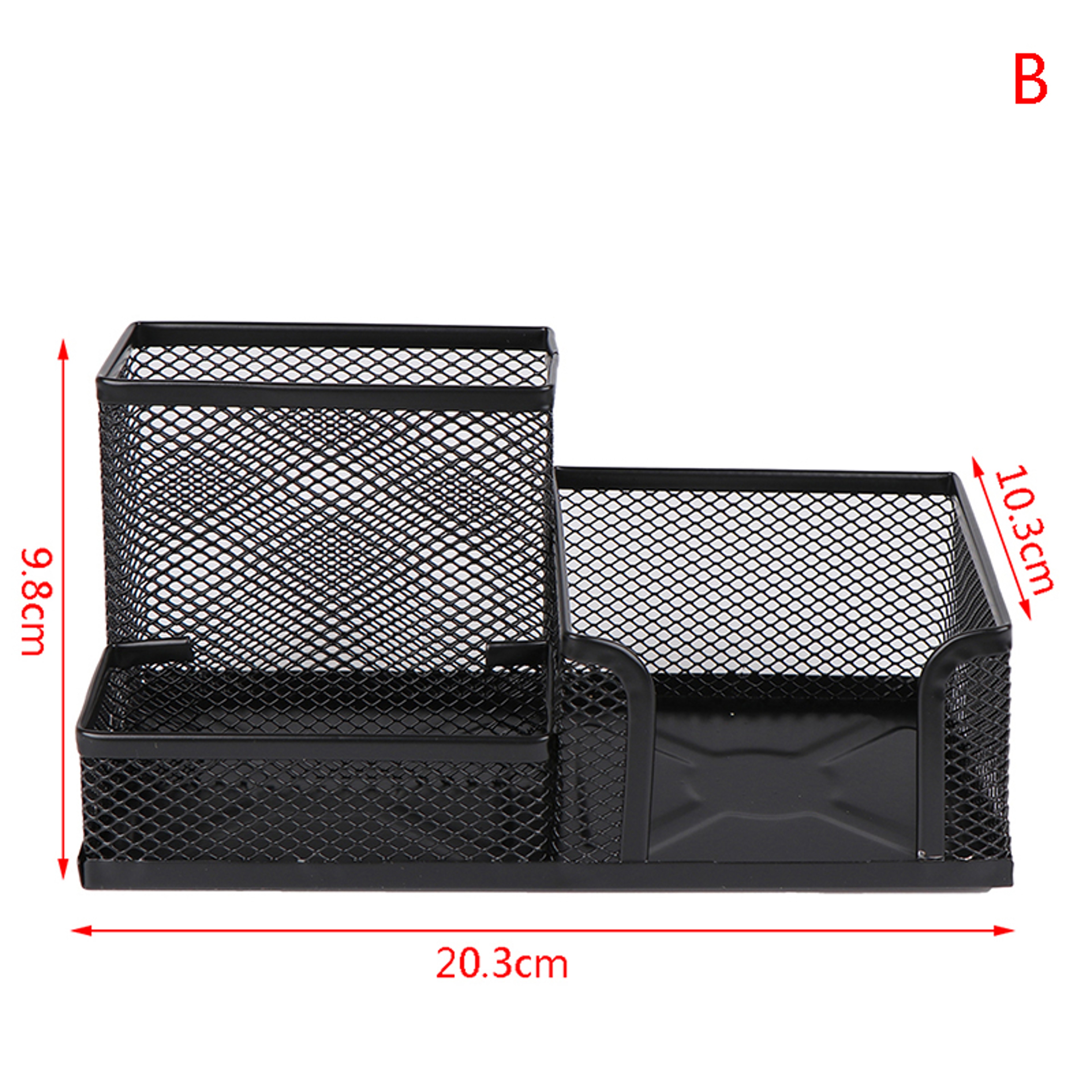 Creative Metal Pen Holder Desk Stationery Organizer Pencil File Storage Rack Grid Storage Box For O 3