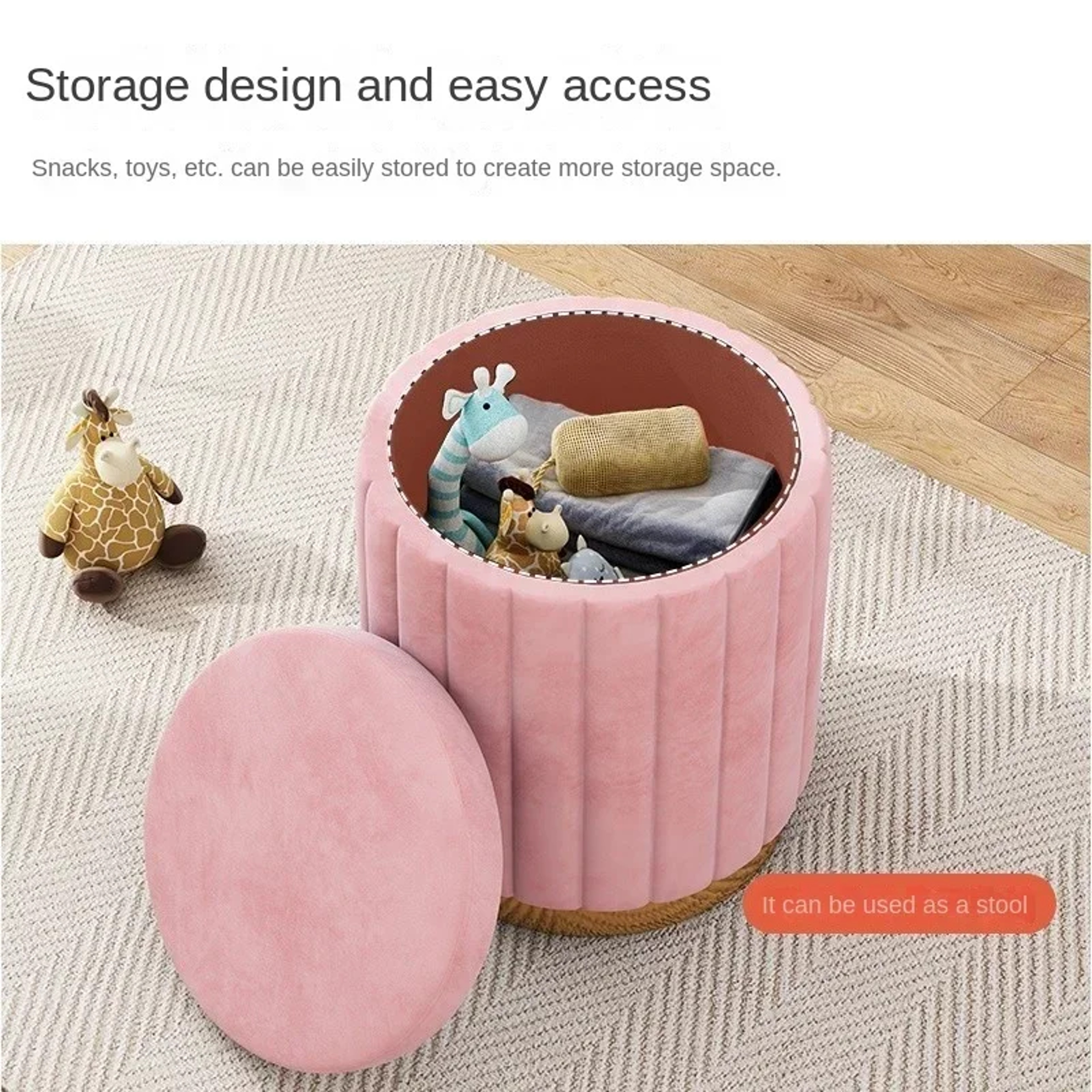 Light Luxury Makeup Stools Round Vanity Chairs Sofas Bedroom Side Storage Bench 4