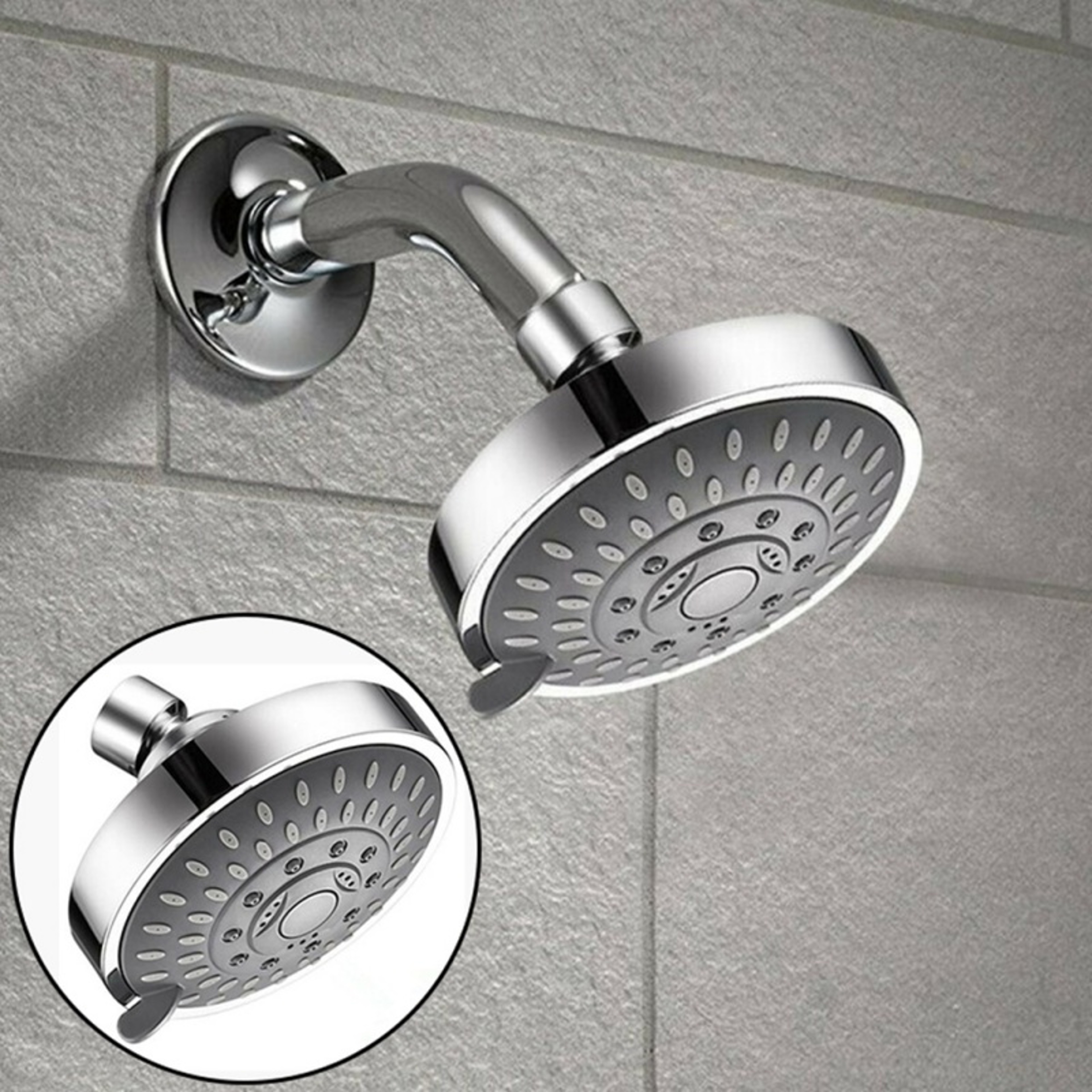 High Pressure Shower Head High Flow Fixed Shower Heads Sprayer Bathroom Rain Shower Head Faucet Rep 5