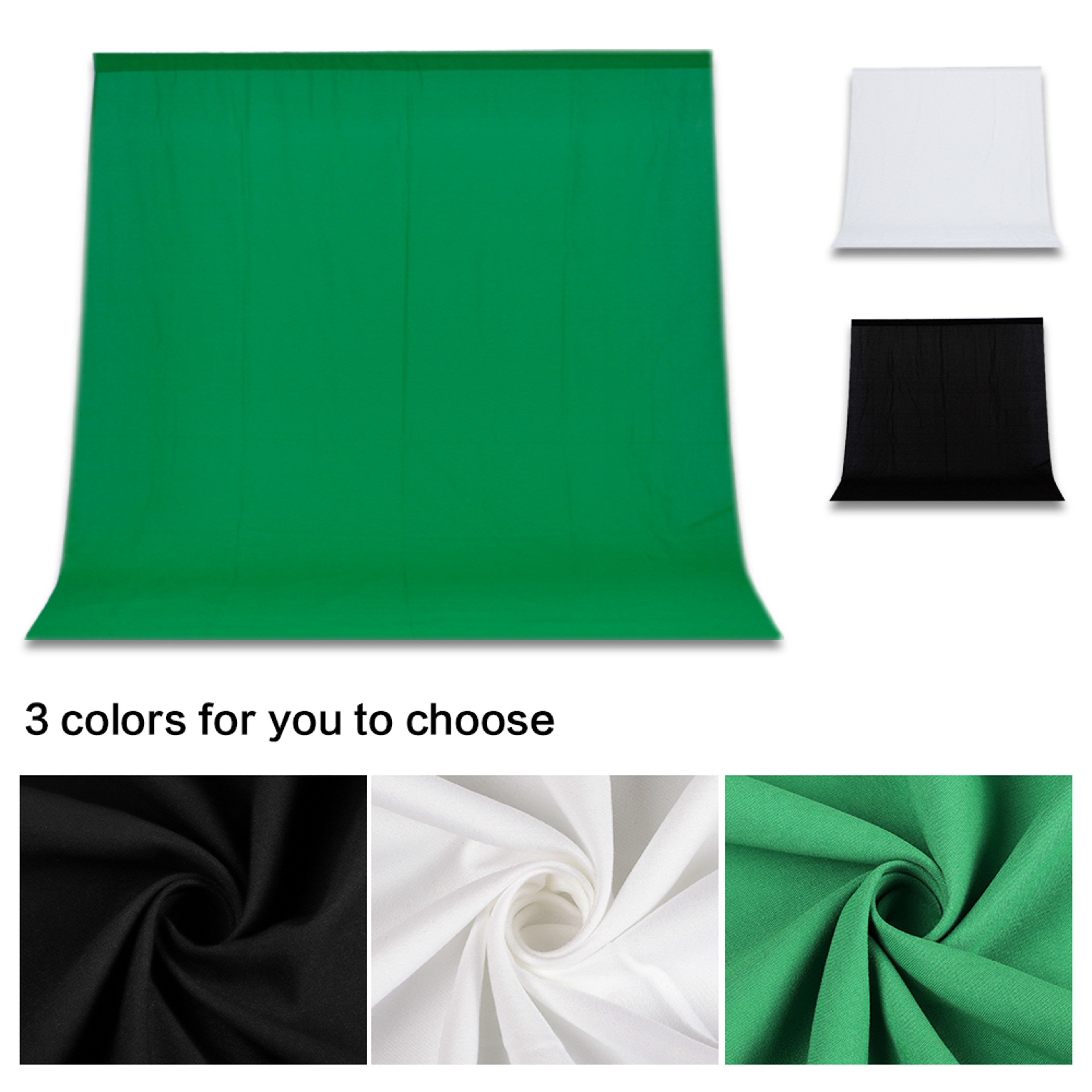 Back Drop Cloth Cotton Muslin For Photography Studio Backgrounds Chrome Key Screen 2