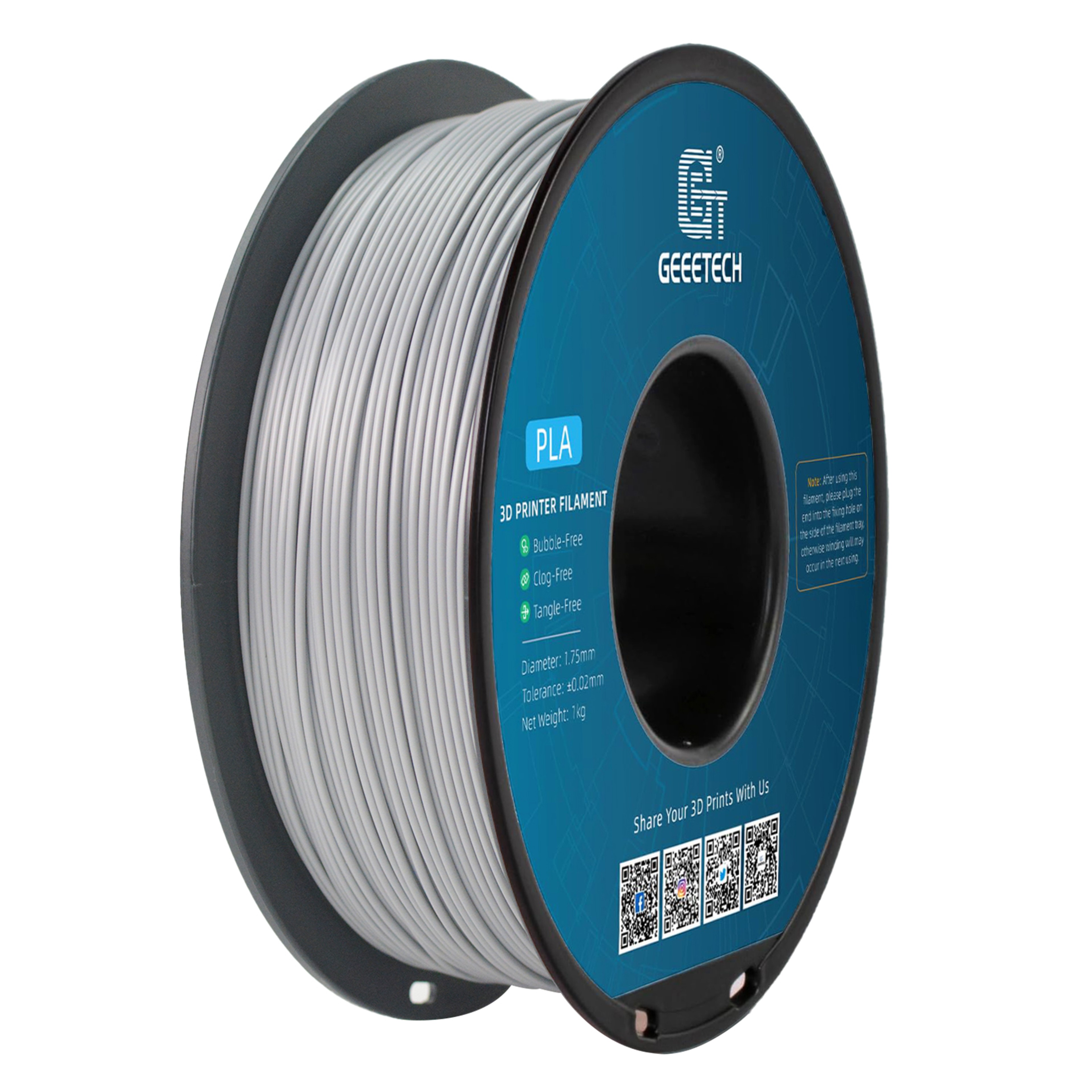 Tangle Free 3D Printer Filament Plastic Black And White Printing Wire Materials Vacuum Packaging 9