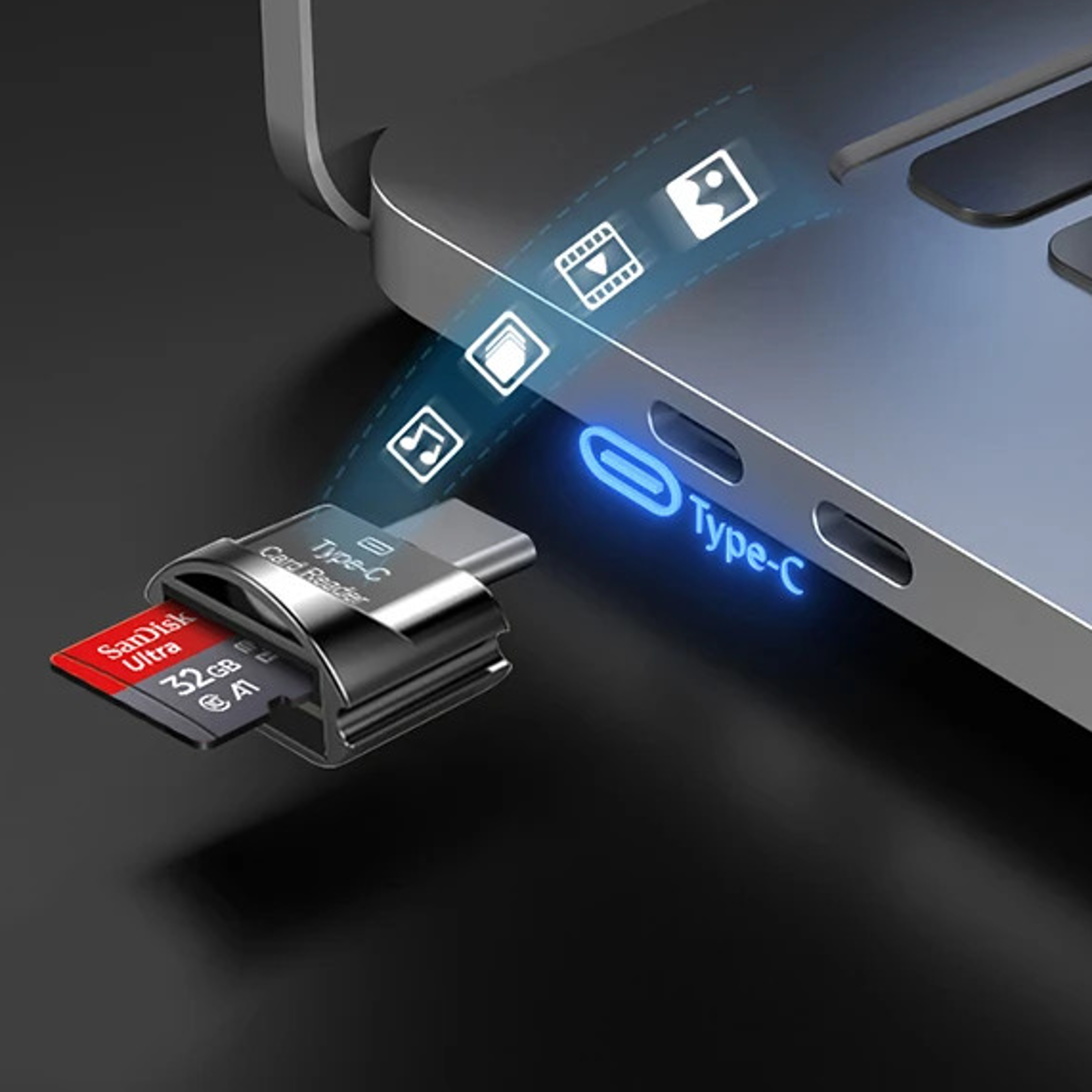 Plug And Play TypeC Mini Mobile Phone Card Reader HighSpeed TF Card OTG Reader Stable Transmission 2